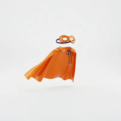 3D Rendered Superhero Cape And Mask Set