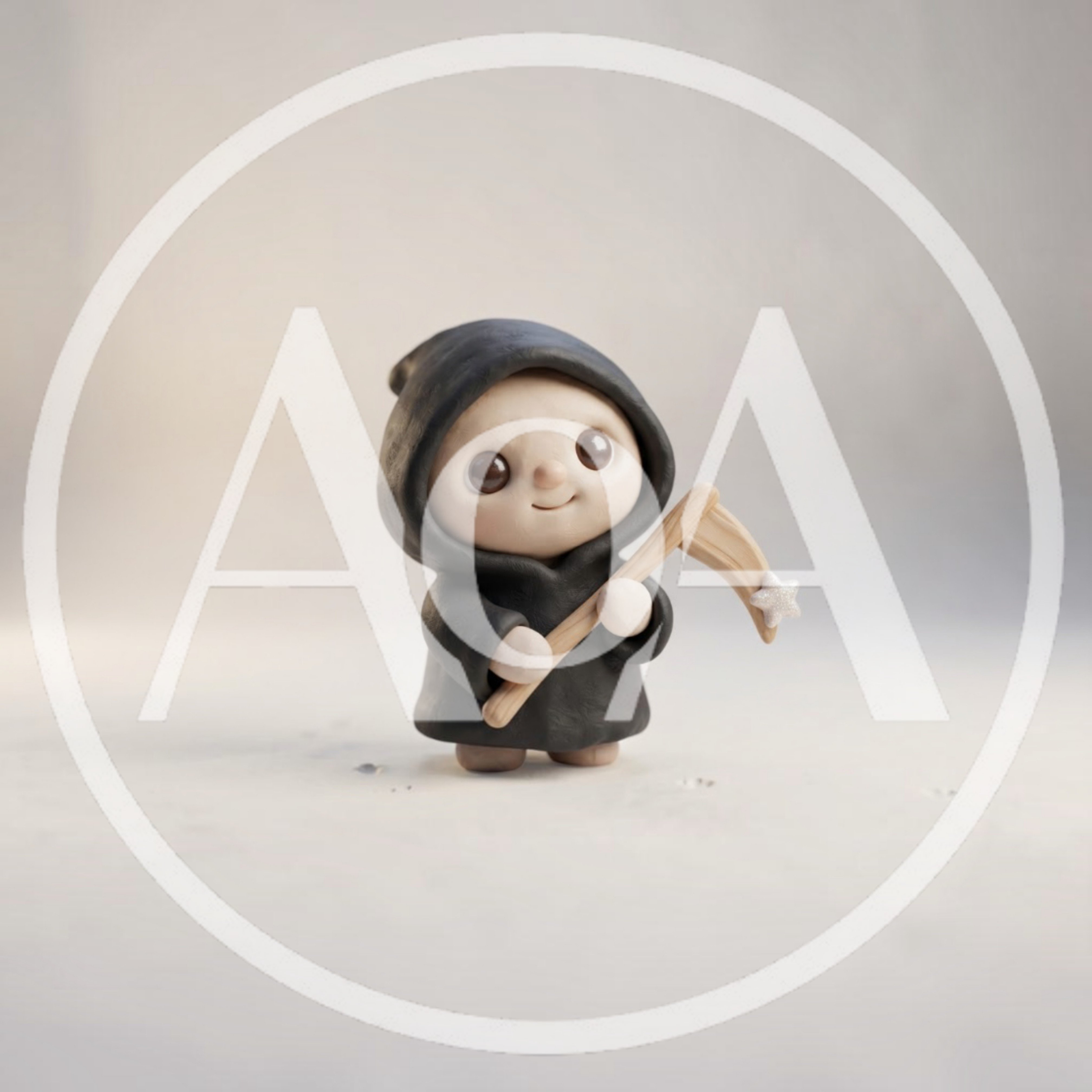 Cute Clay Figurine Of A Grim Reaper