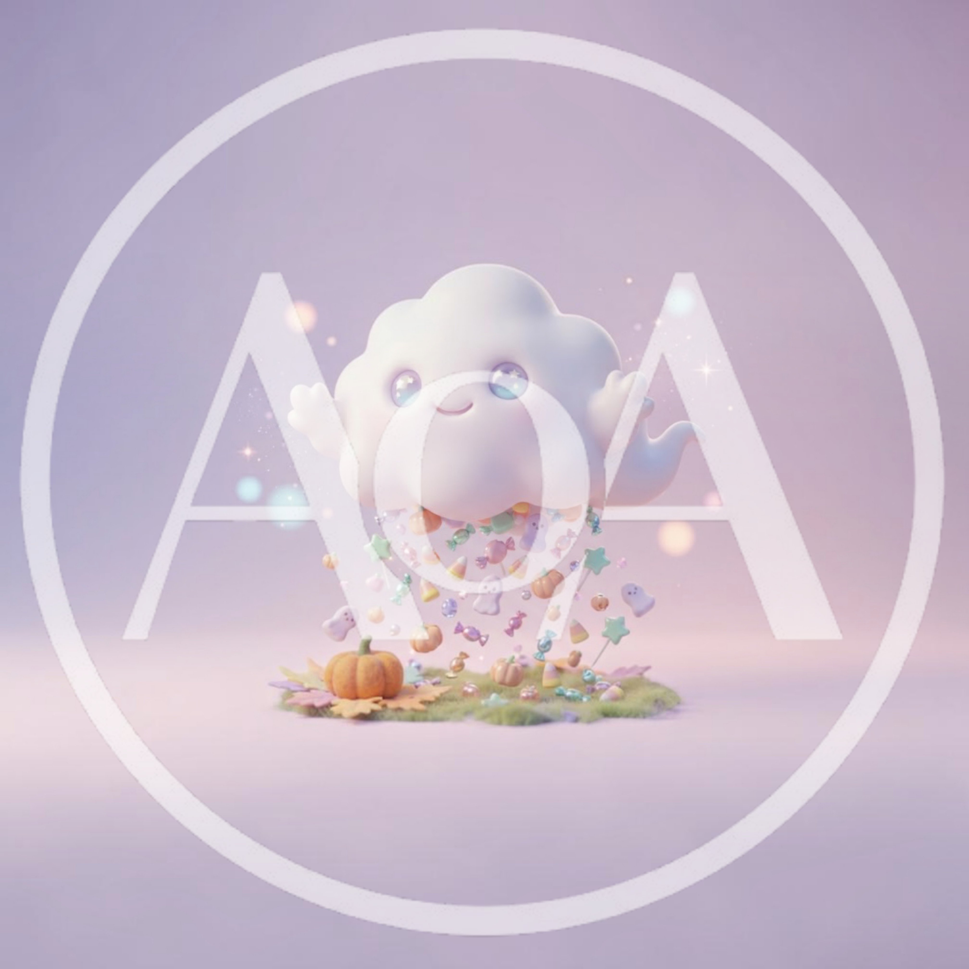 Cute 3D Ghost Cloud Raining Halloween Treats