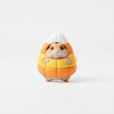 Cute Hamster Wearing A Candy Corn Costume