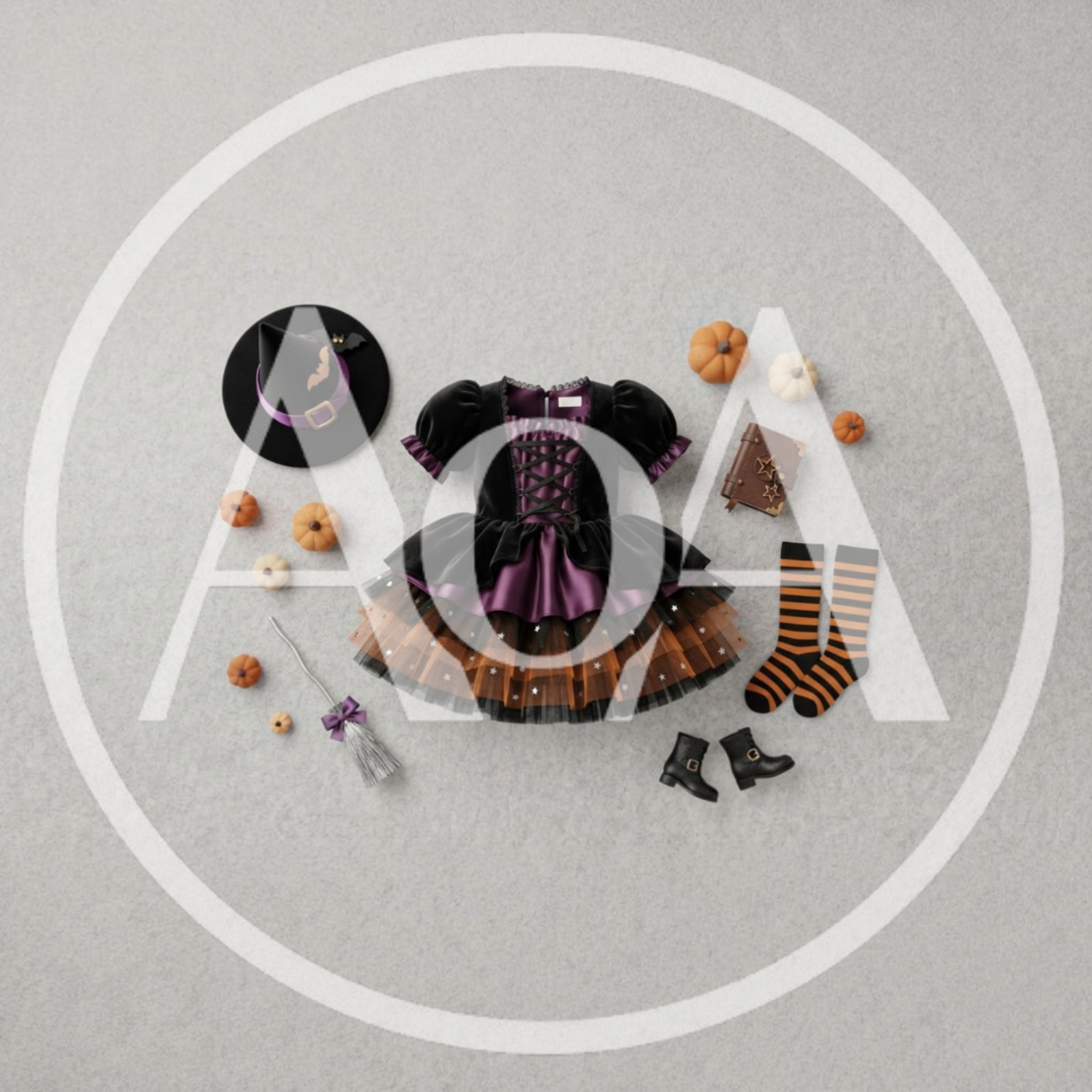 Halloween Witch Costume Set With Accessories