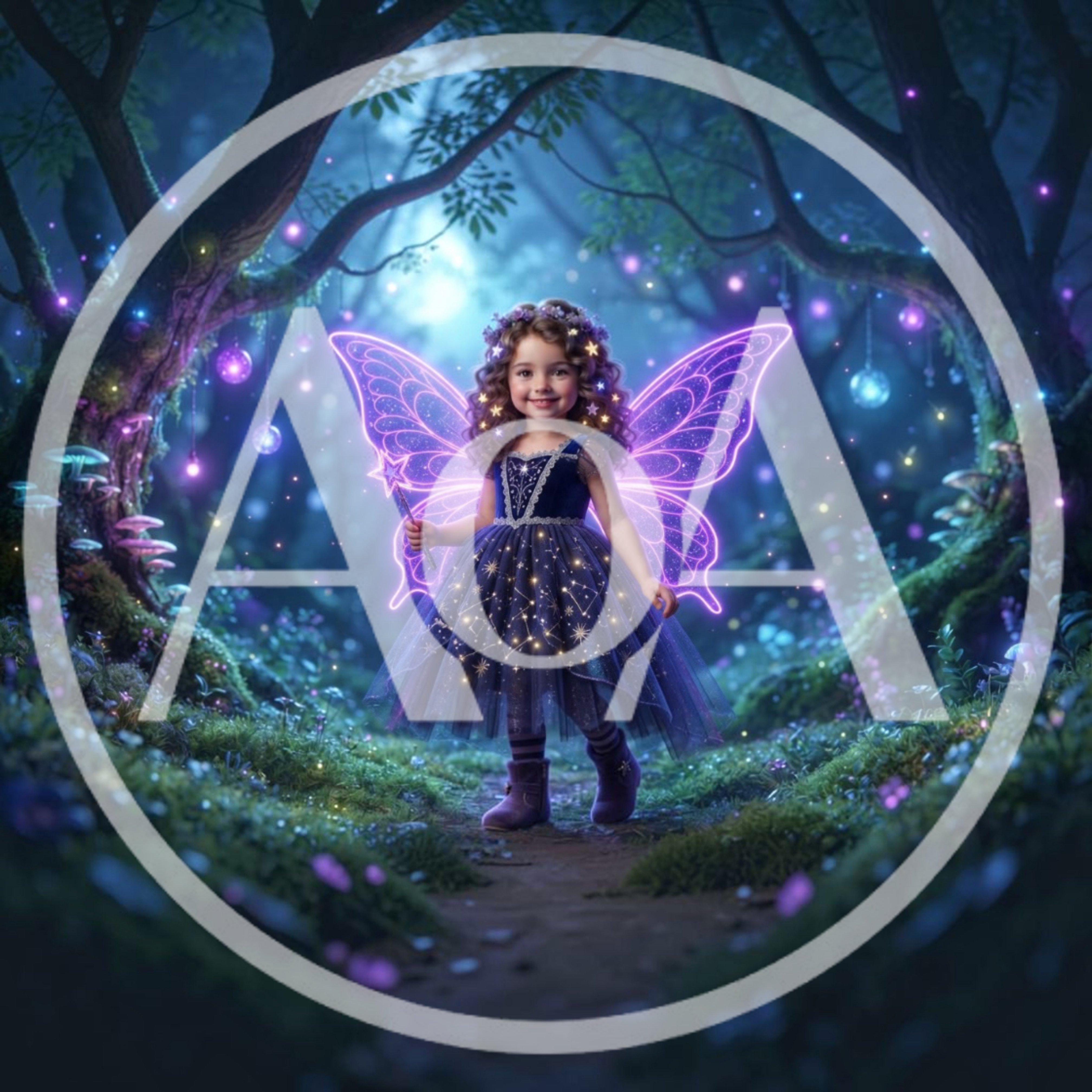Young Girl Dressed As A Magical Fairy In Enchanted Forest