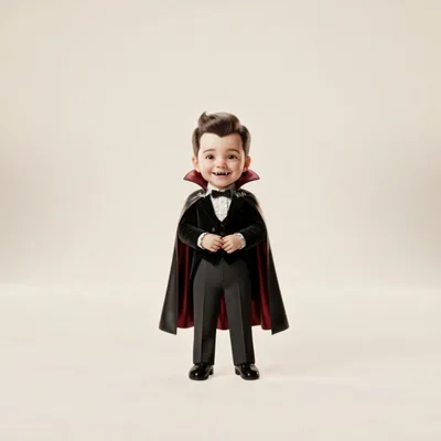 Cute Toddler Dressed As A Little Vampire