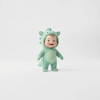 Cute Baby Dinosaur Costume Figurine