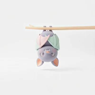 Cute 3D Rendered Bat Hanging From A Branch