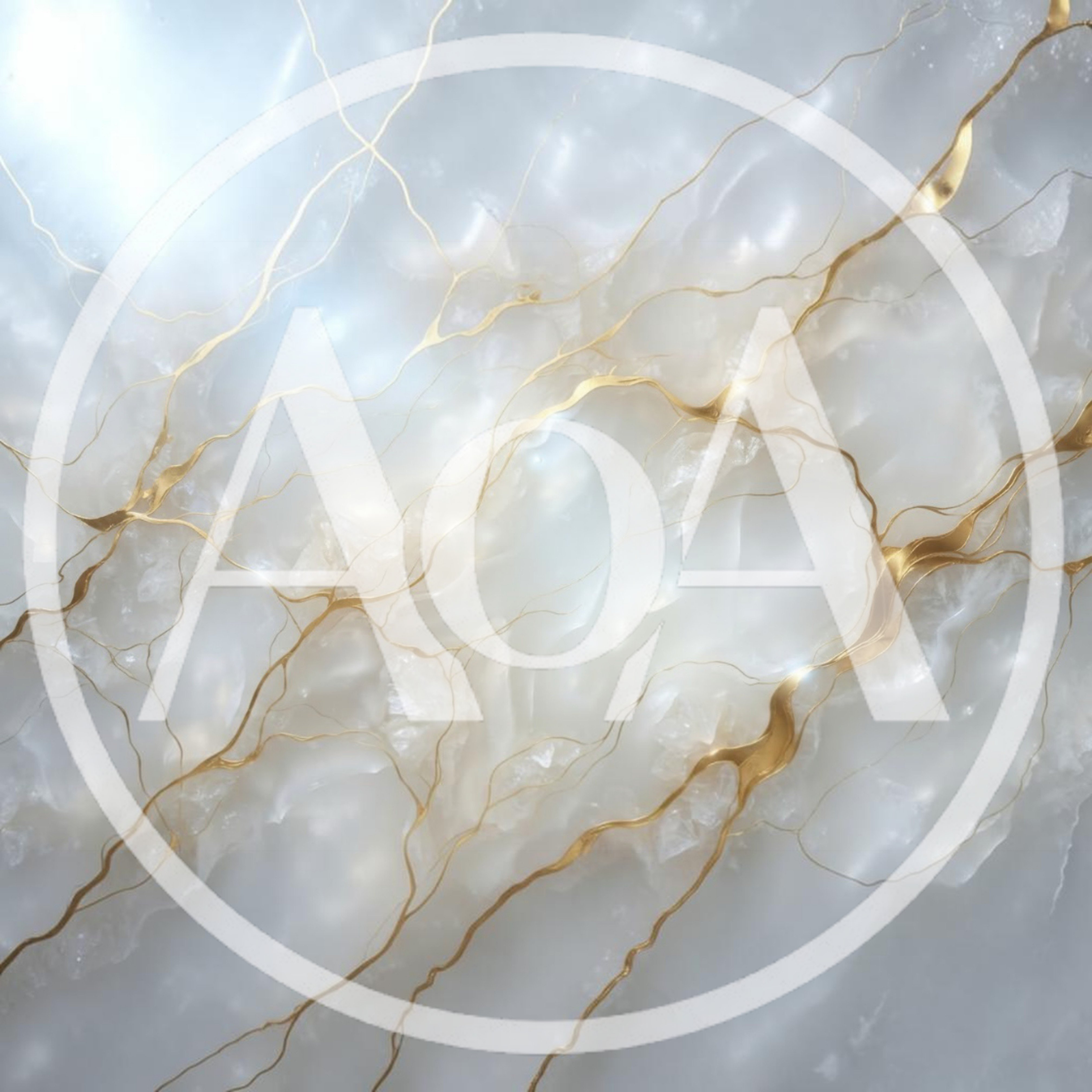 Abstract White Marble Texture With Golden Veins