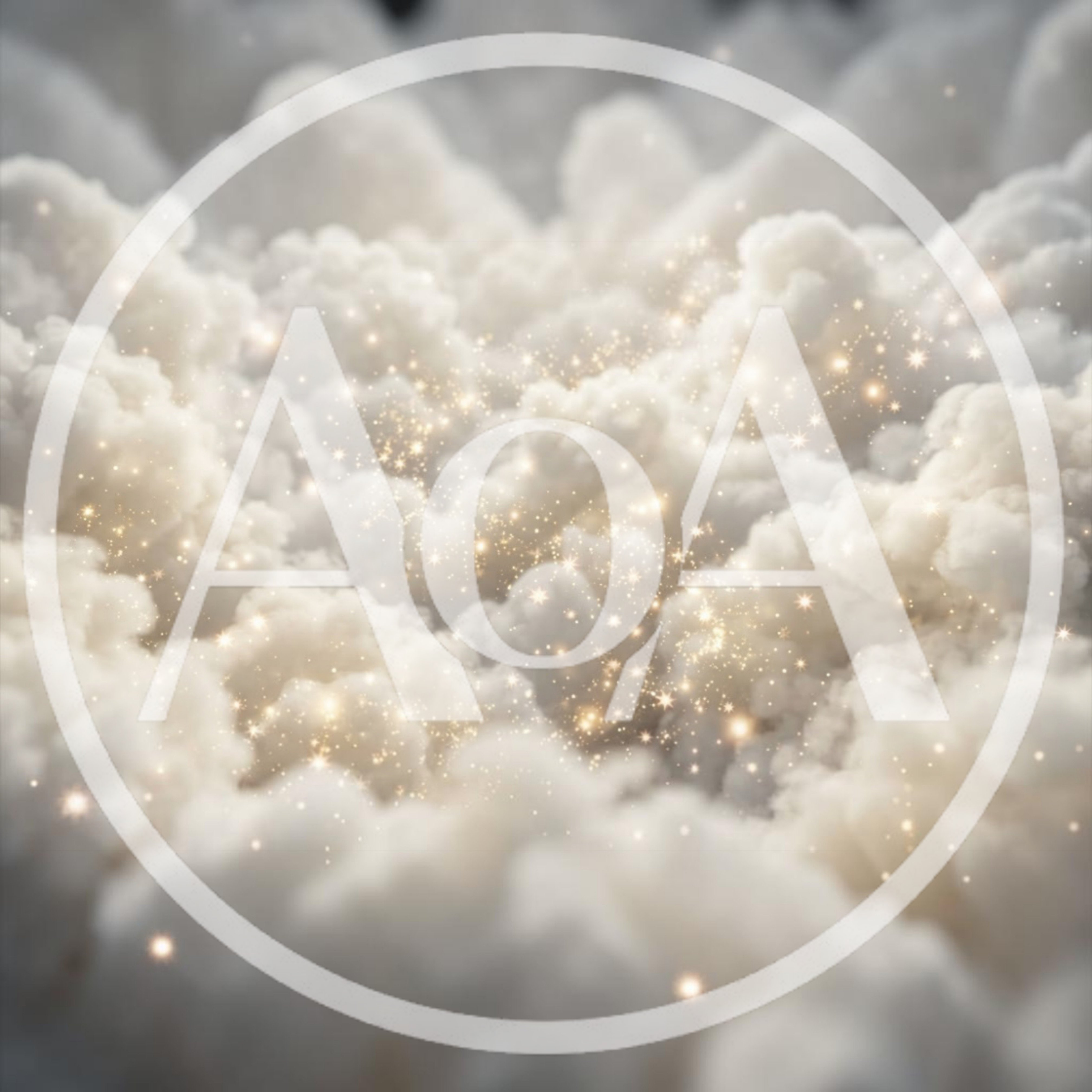 Ethereal Clouds With Glowing Golden Sparkles