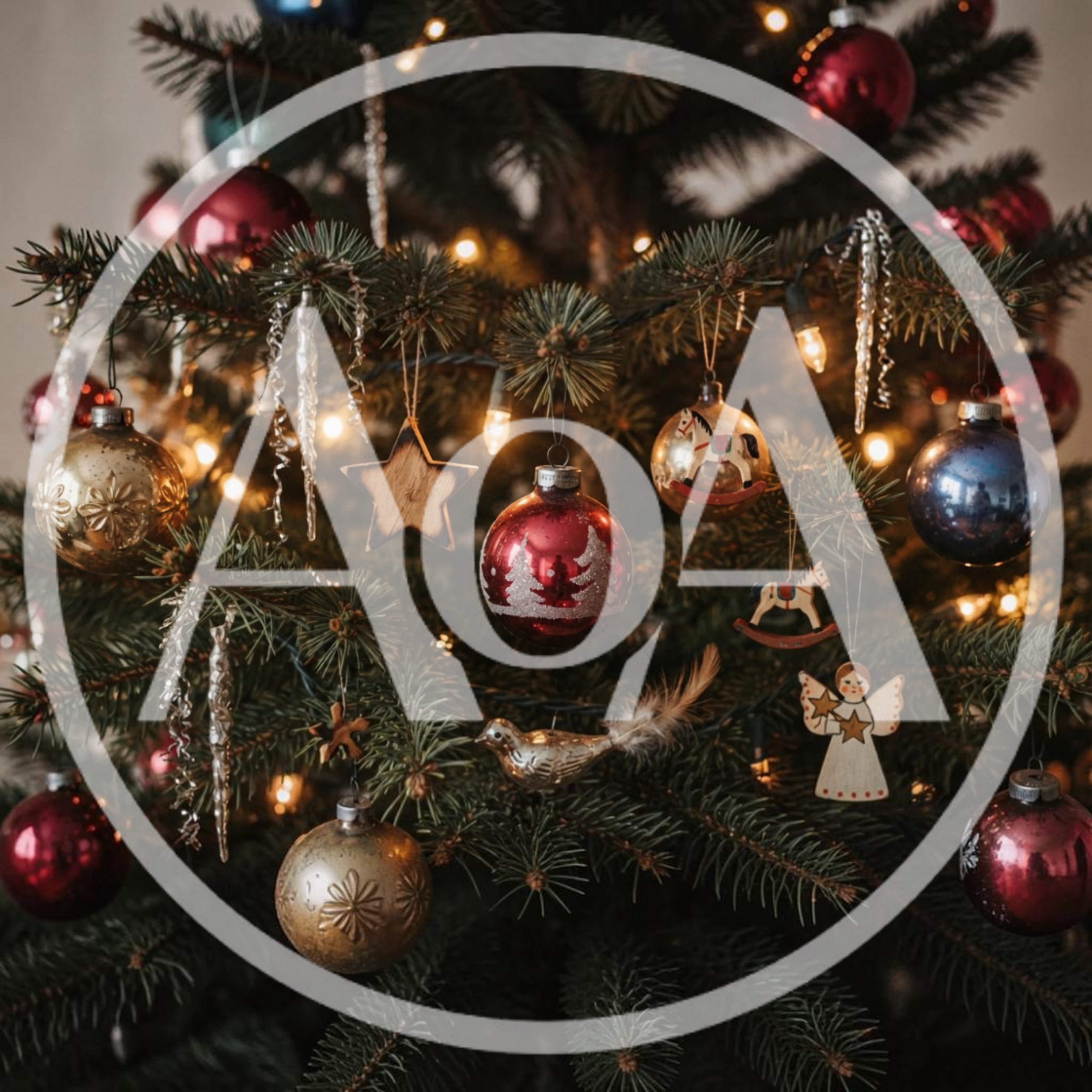 Close Up Of Decorated Christmas Tree With Ornaments