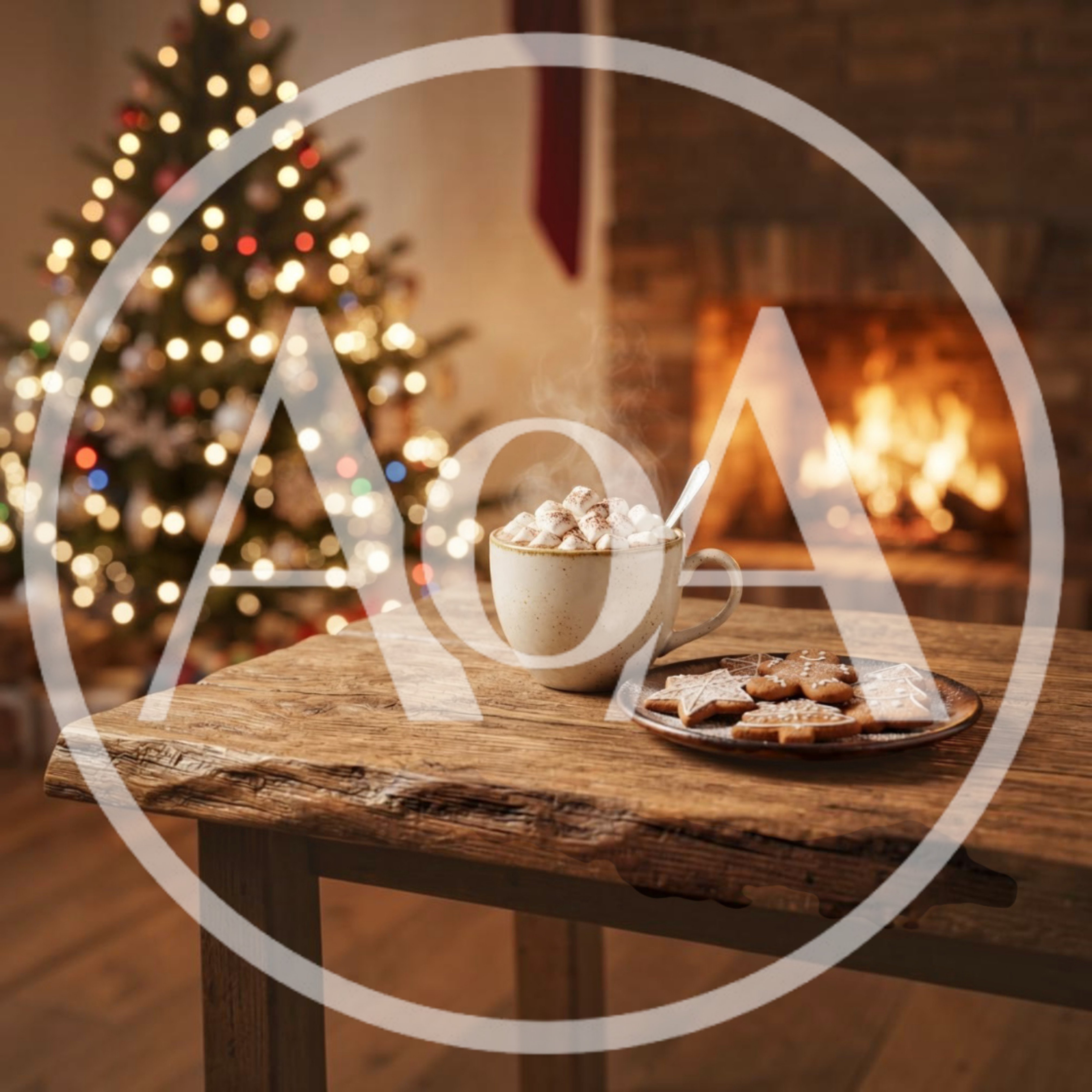 Hot Cocoa With Marshmallows And Gingerbread Cookies