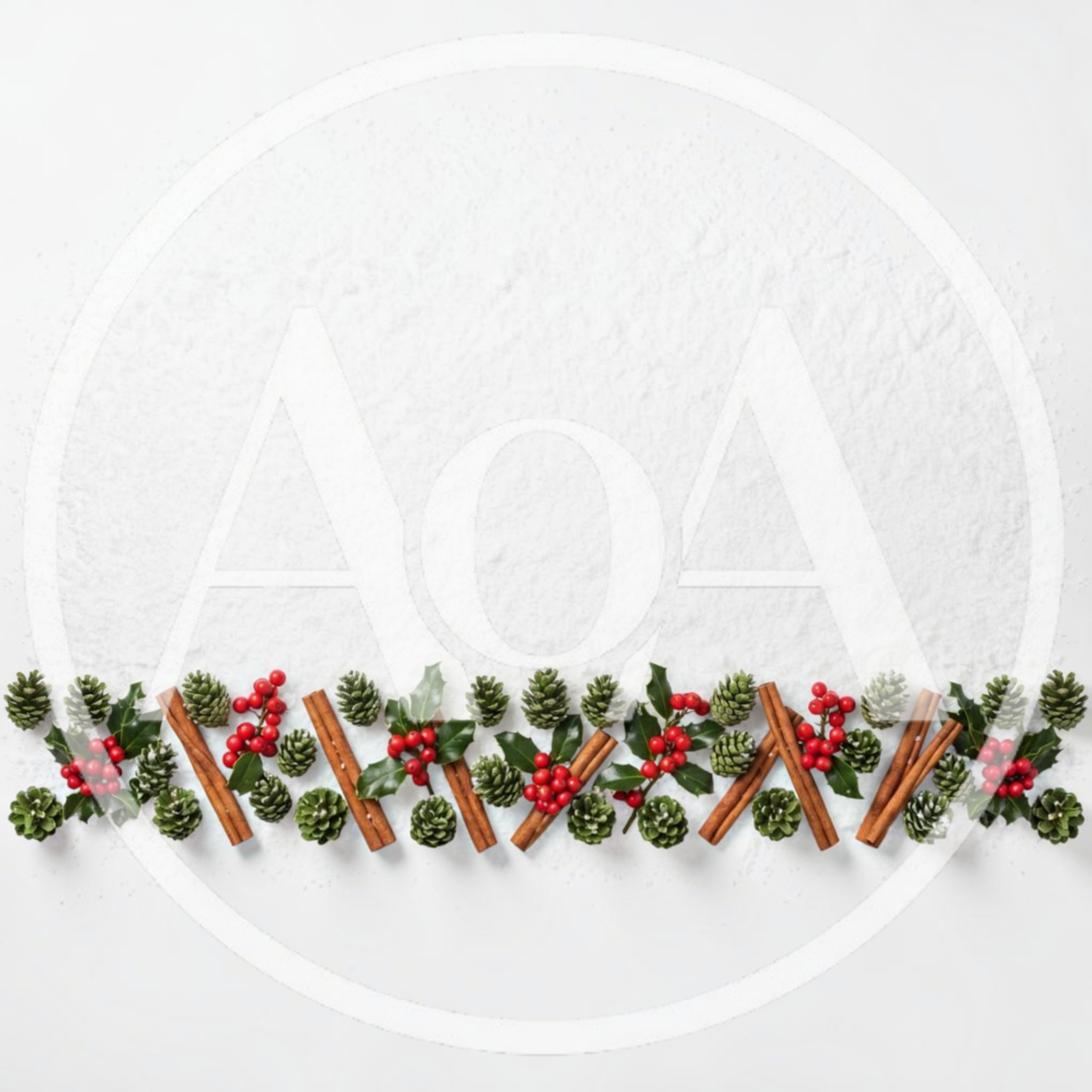 Christmas Holiday Border With Pinecones And Cinnamon Sticks