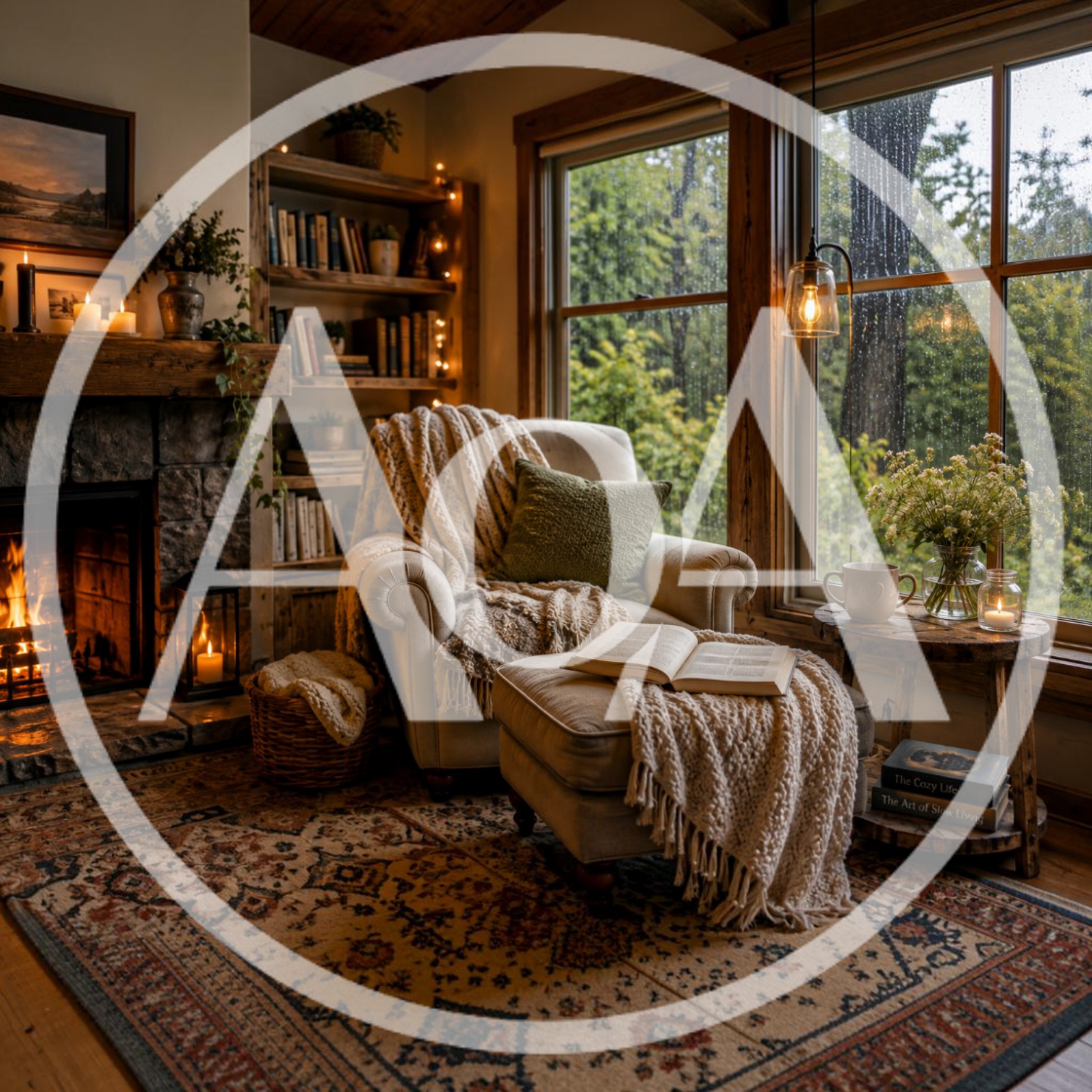 Cozy Reading Nook By A Rainy Window