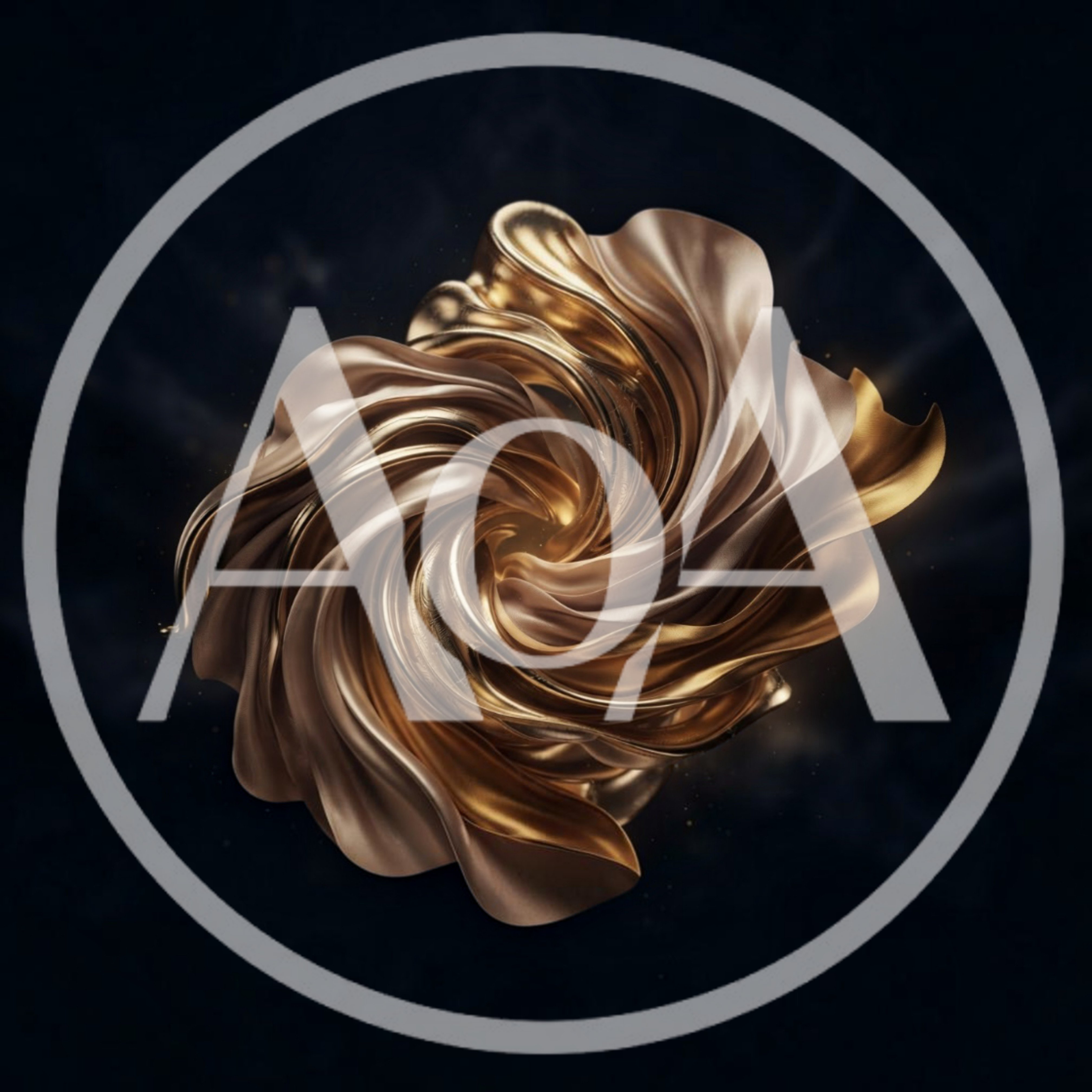 Abstract Golden Silk Swirl Motion Background