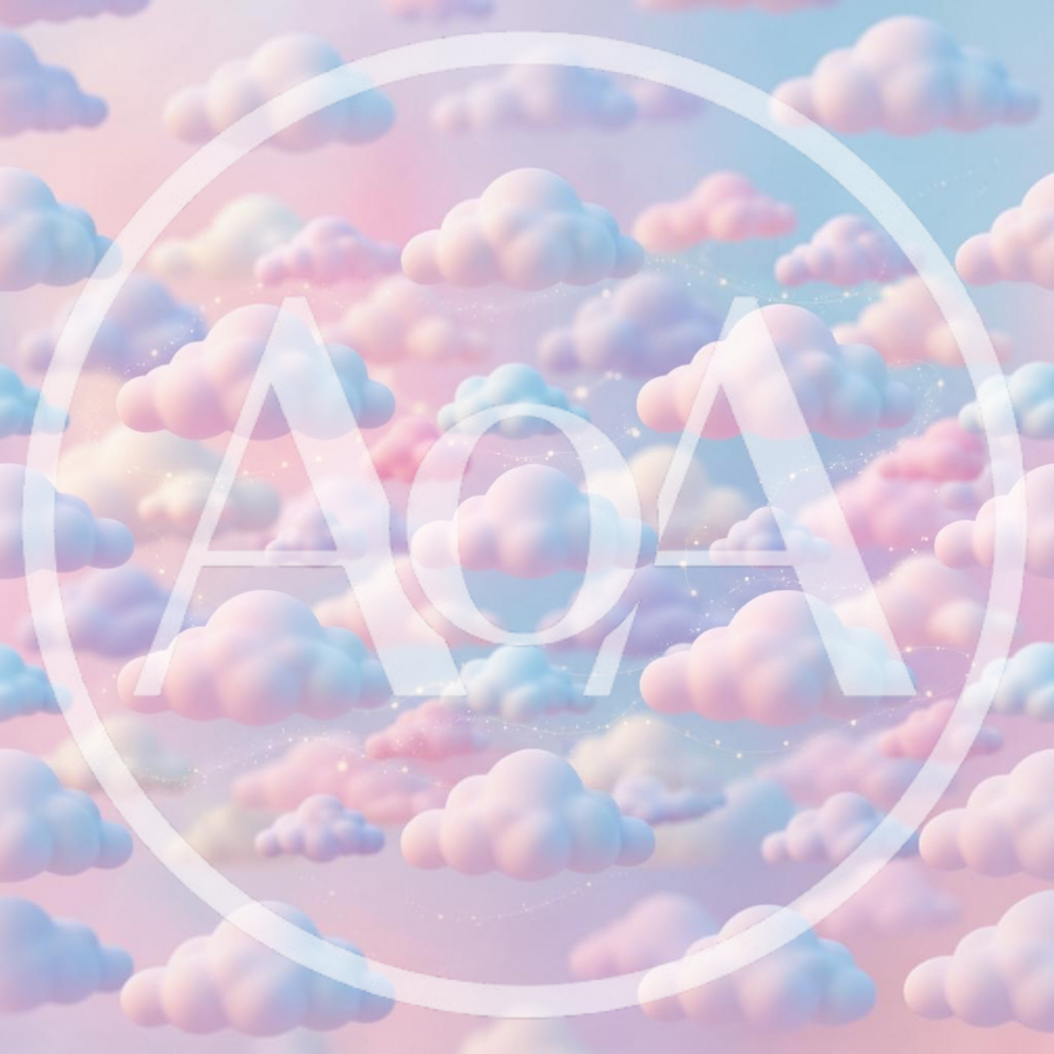 Seamless Pattern of 3D Fluffy Pastel Clouds
