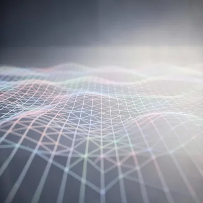 Abstract Digital Wireframe Mesh Landscape Background