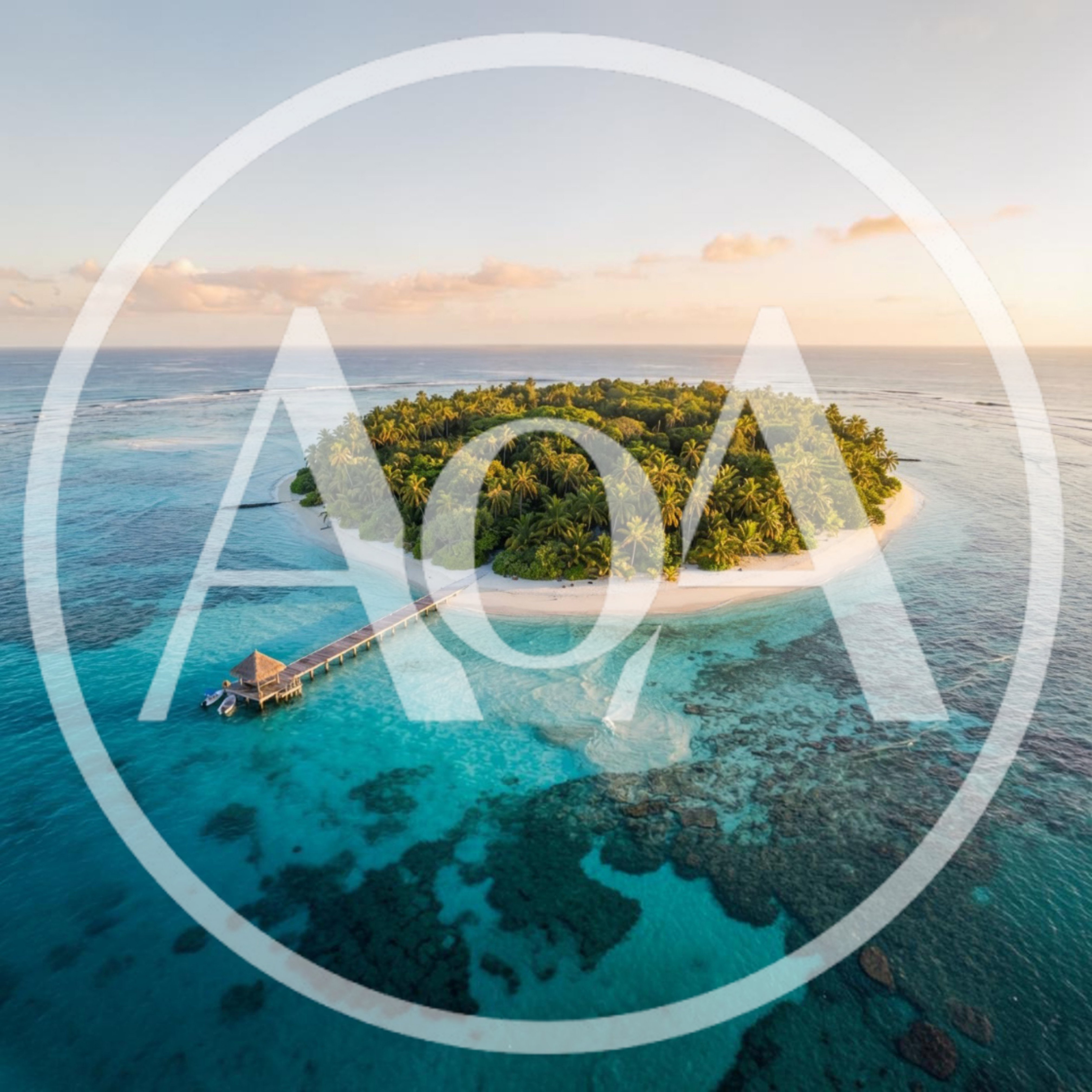 Aerial View Of A Tropical Island Paradise