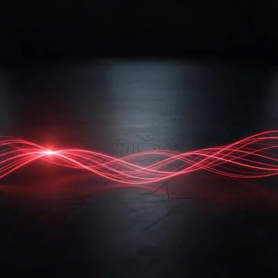Abstract Red Light Waves Over Black Friday Background