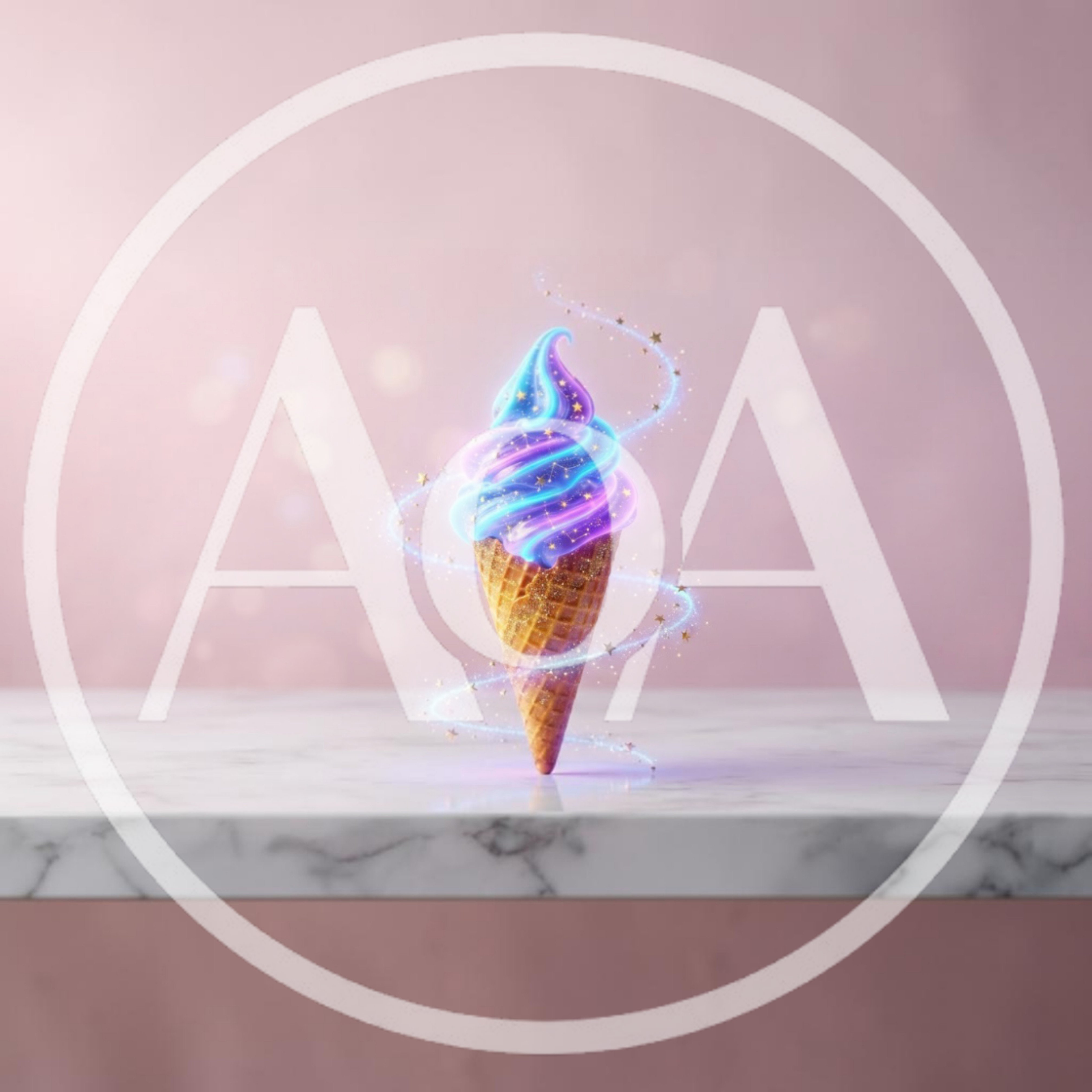 Magical Galaxy Swirl Ice Cream Cone