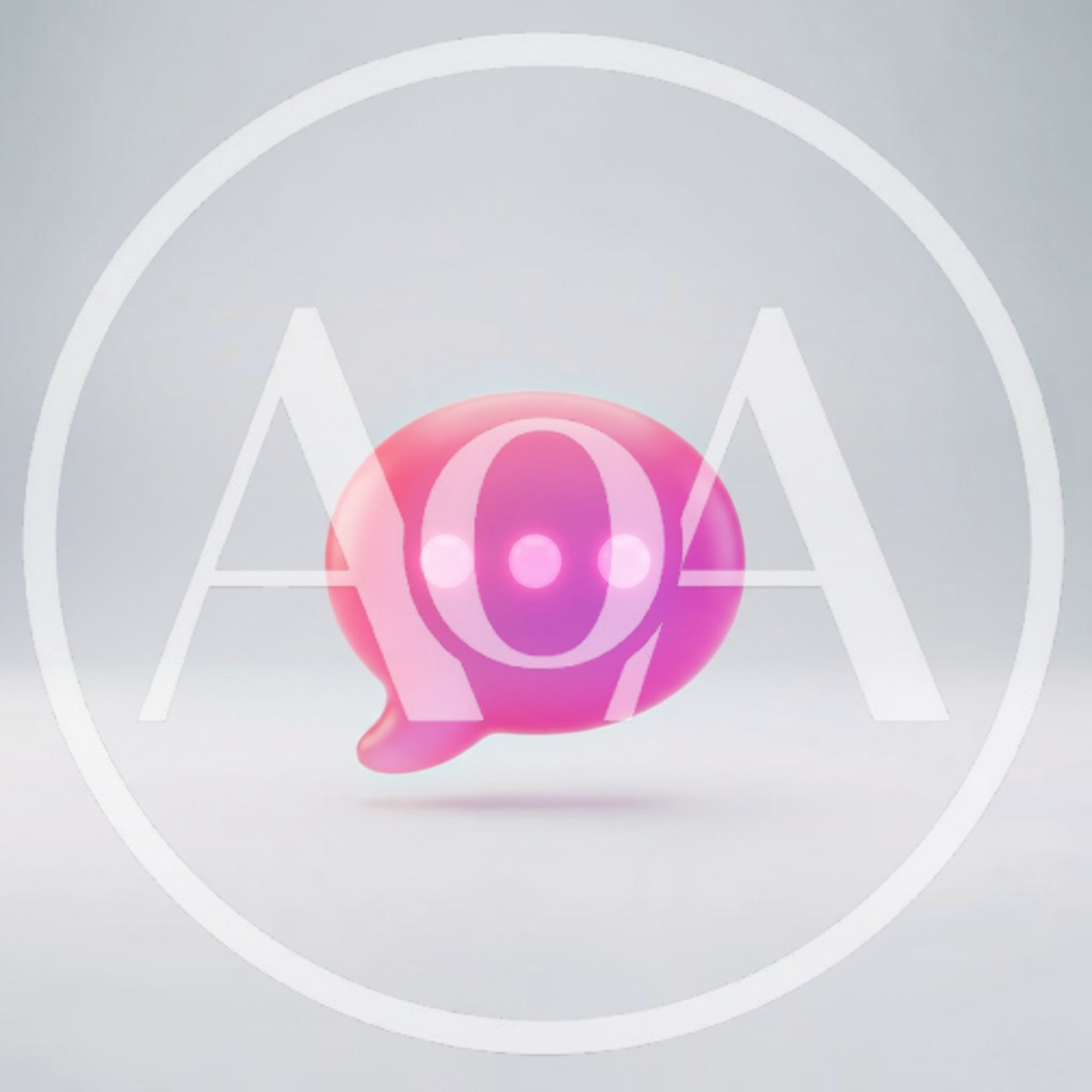 3D Pink Speech Bubble Icon With Ellipsis