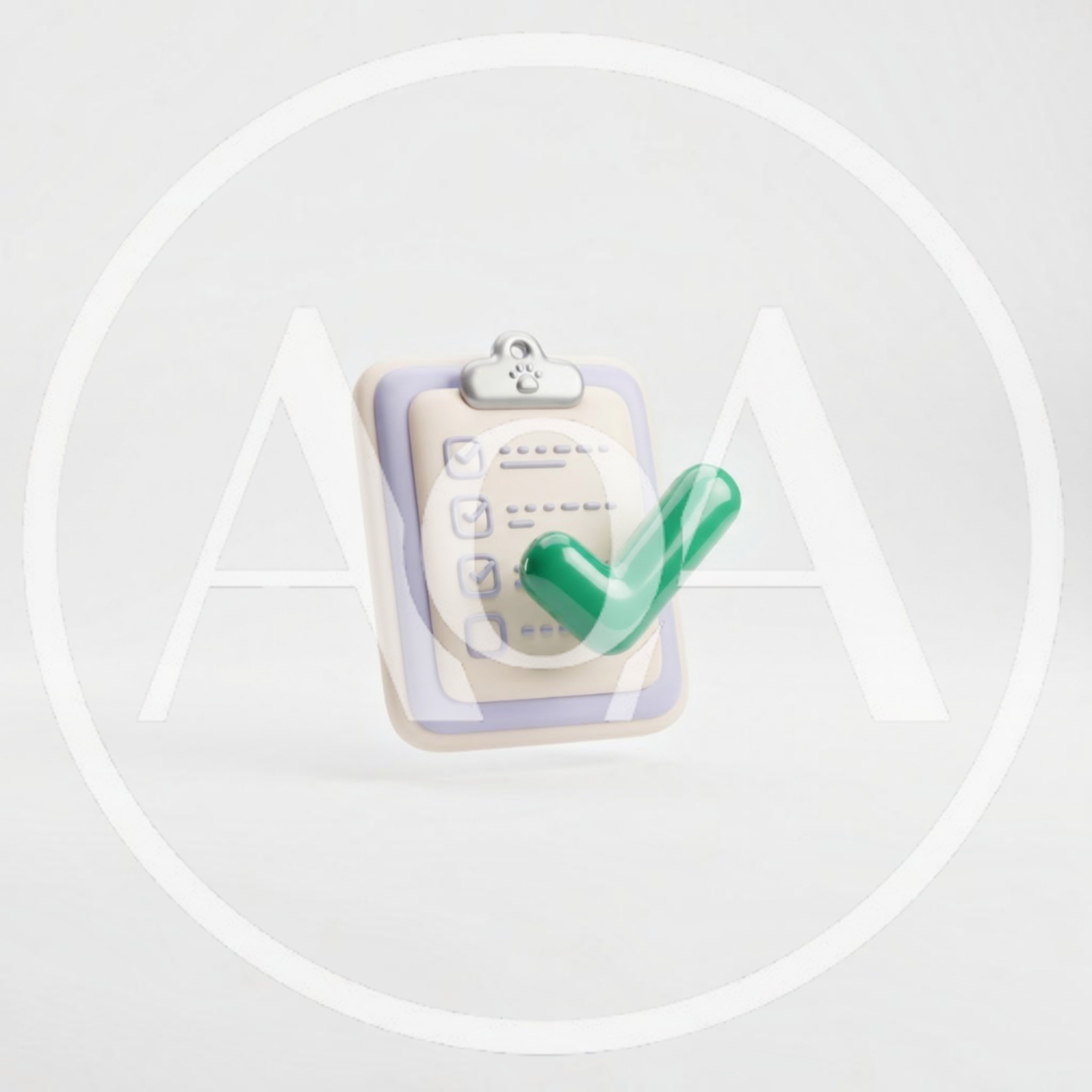 3D Rendered Clipboard With Checklist And Green Checkmark