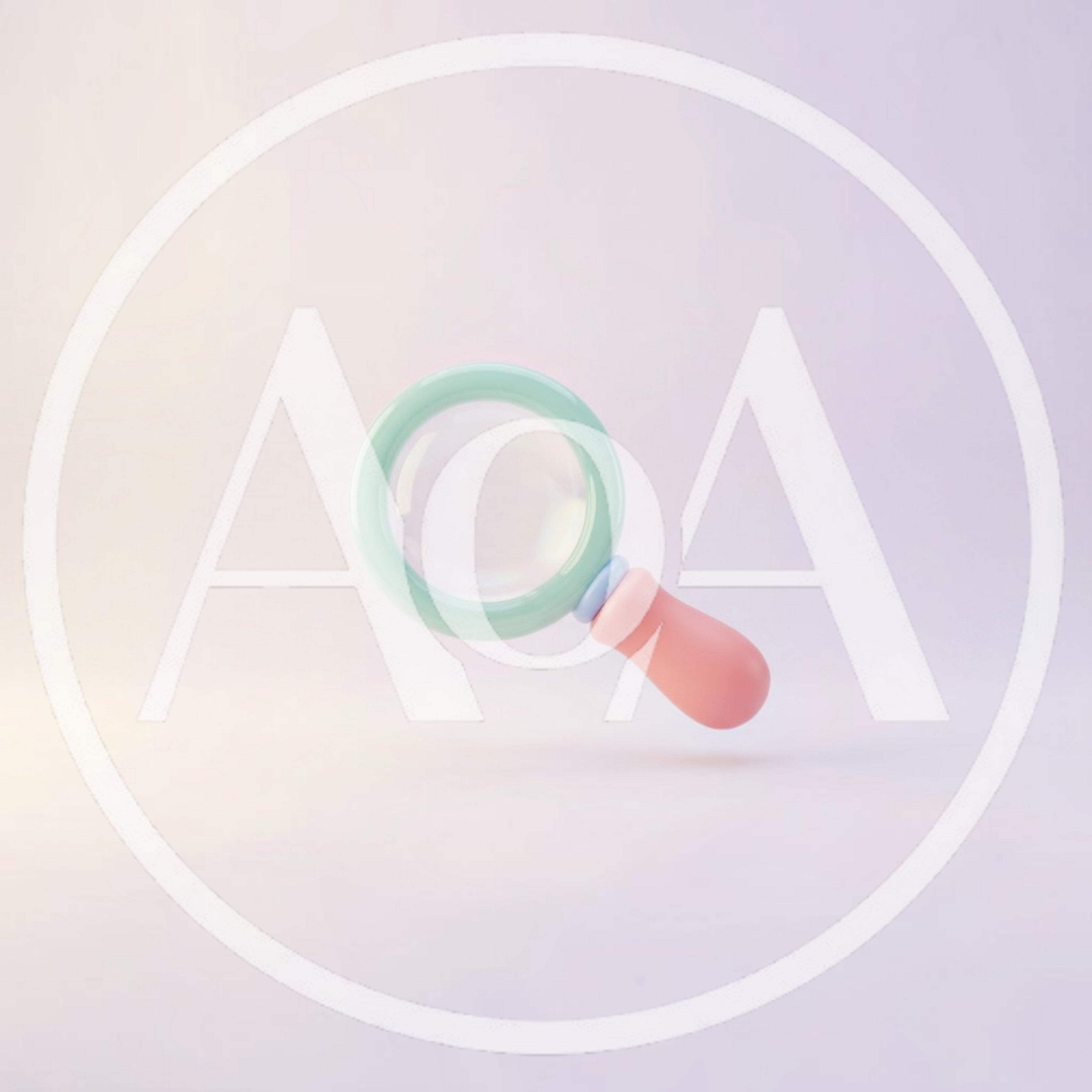 3D Rendered Magnifying Glass Icon