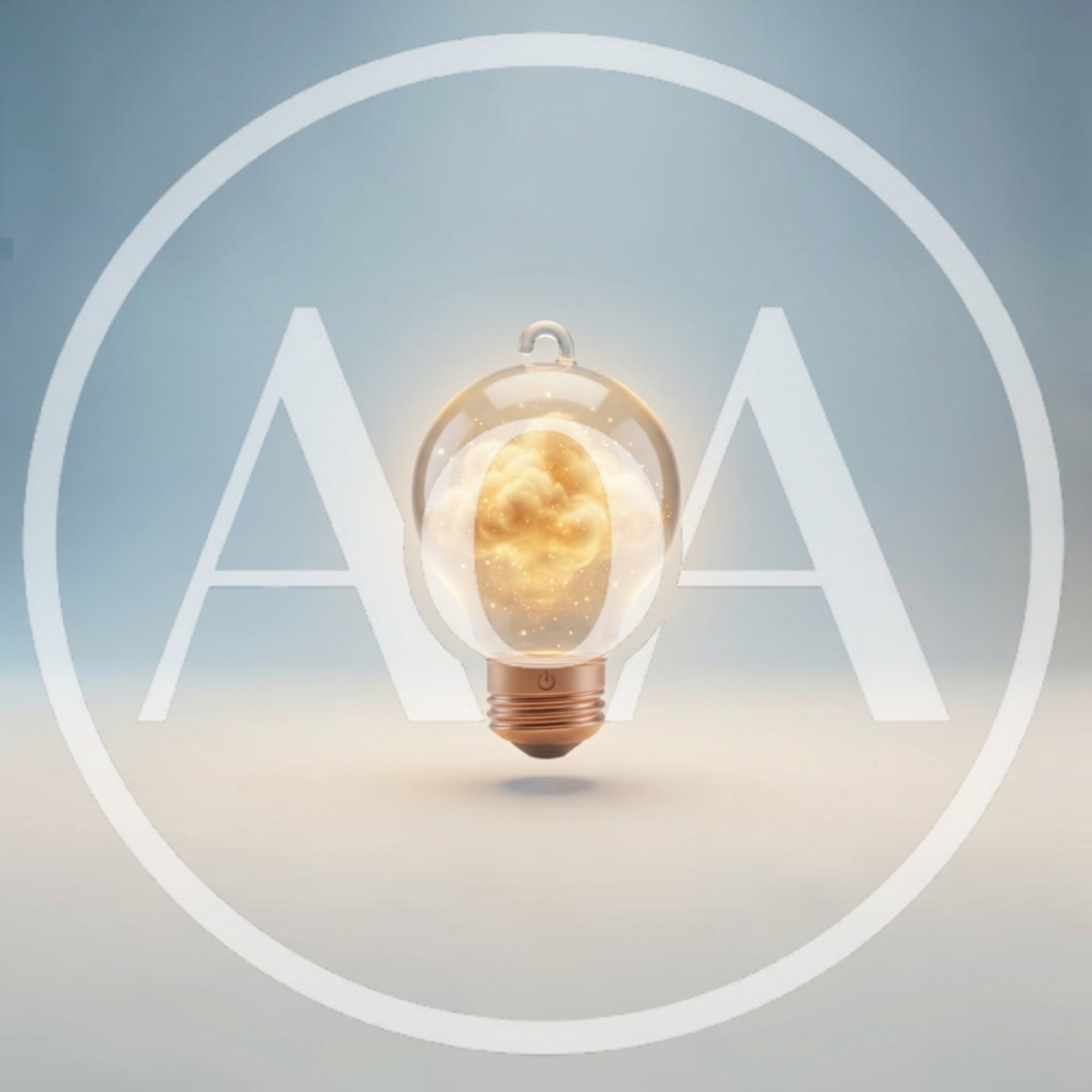 Glowing Cloud Inside A Glass Light Bulb