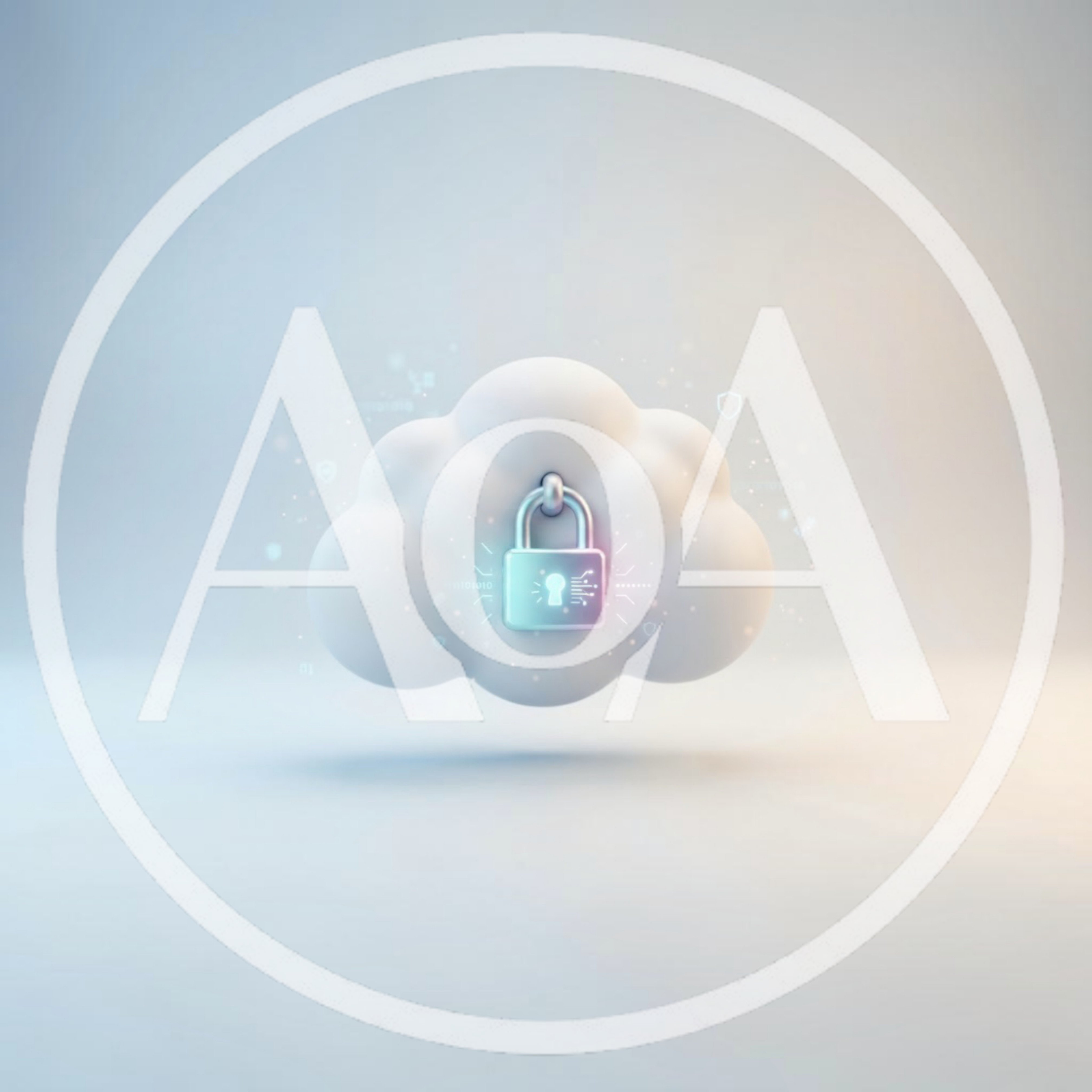 3D Cloud Computing Security Concept With Digital Padlock