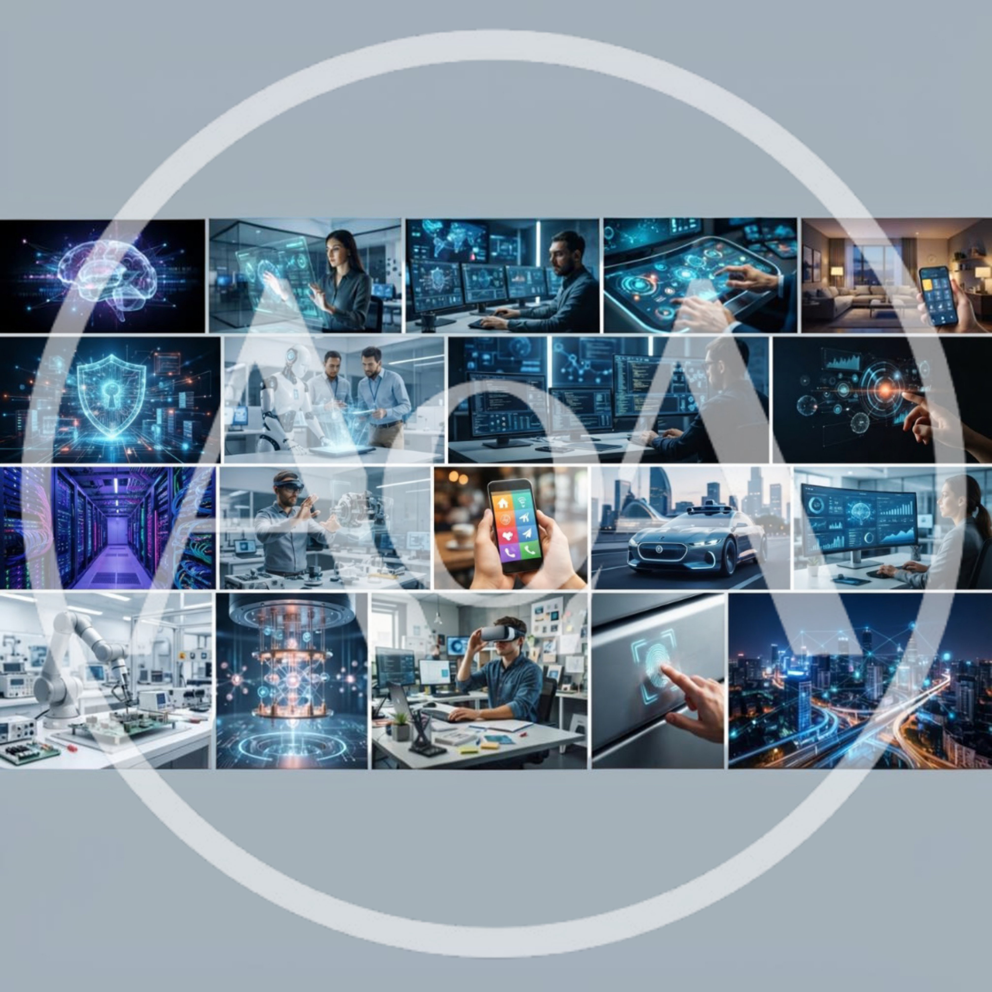 Collage of Advanced Technology and Digital Innovation Concepts