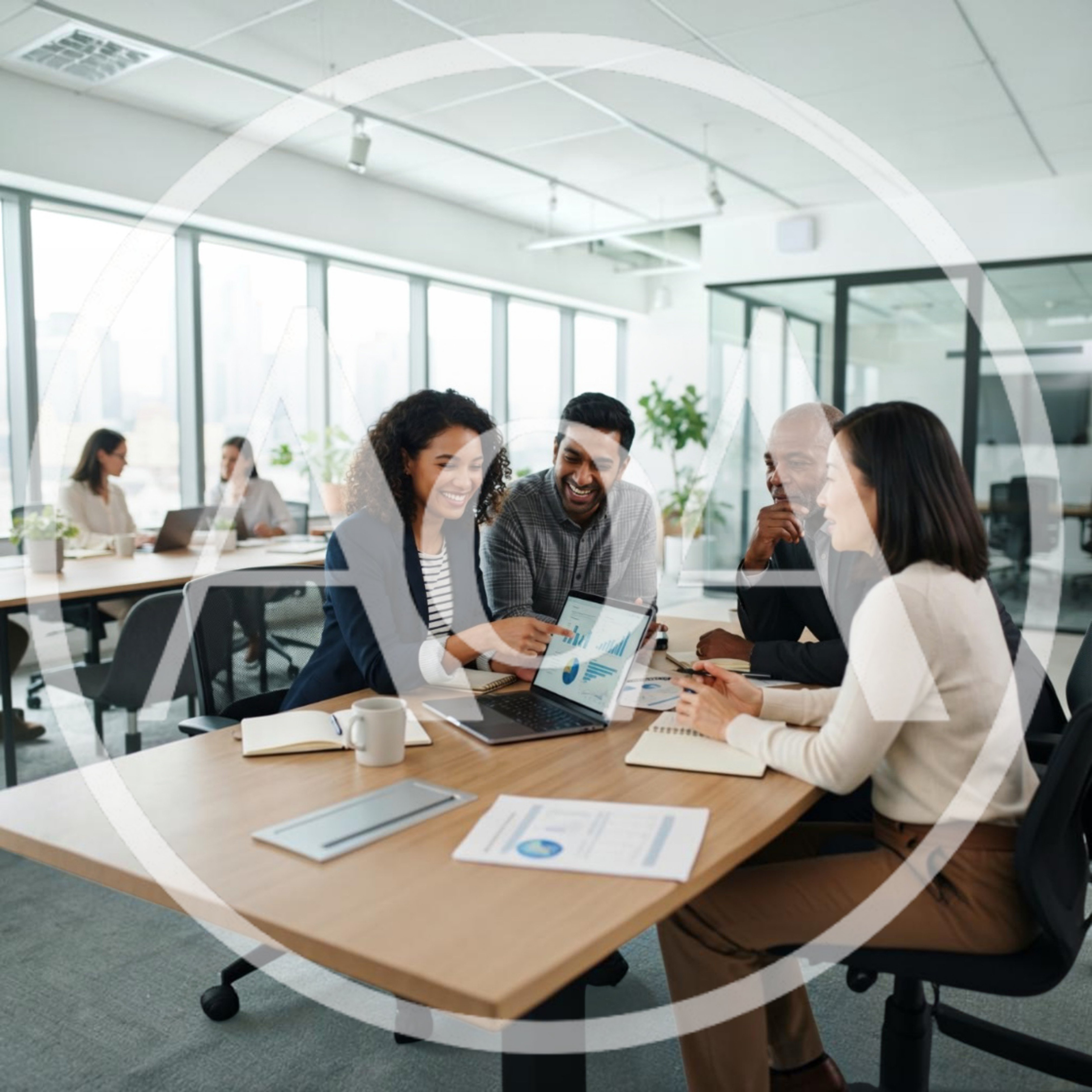 Diverse Business Team Collaborating During Office Meeting