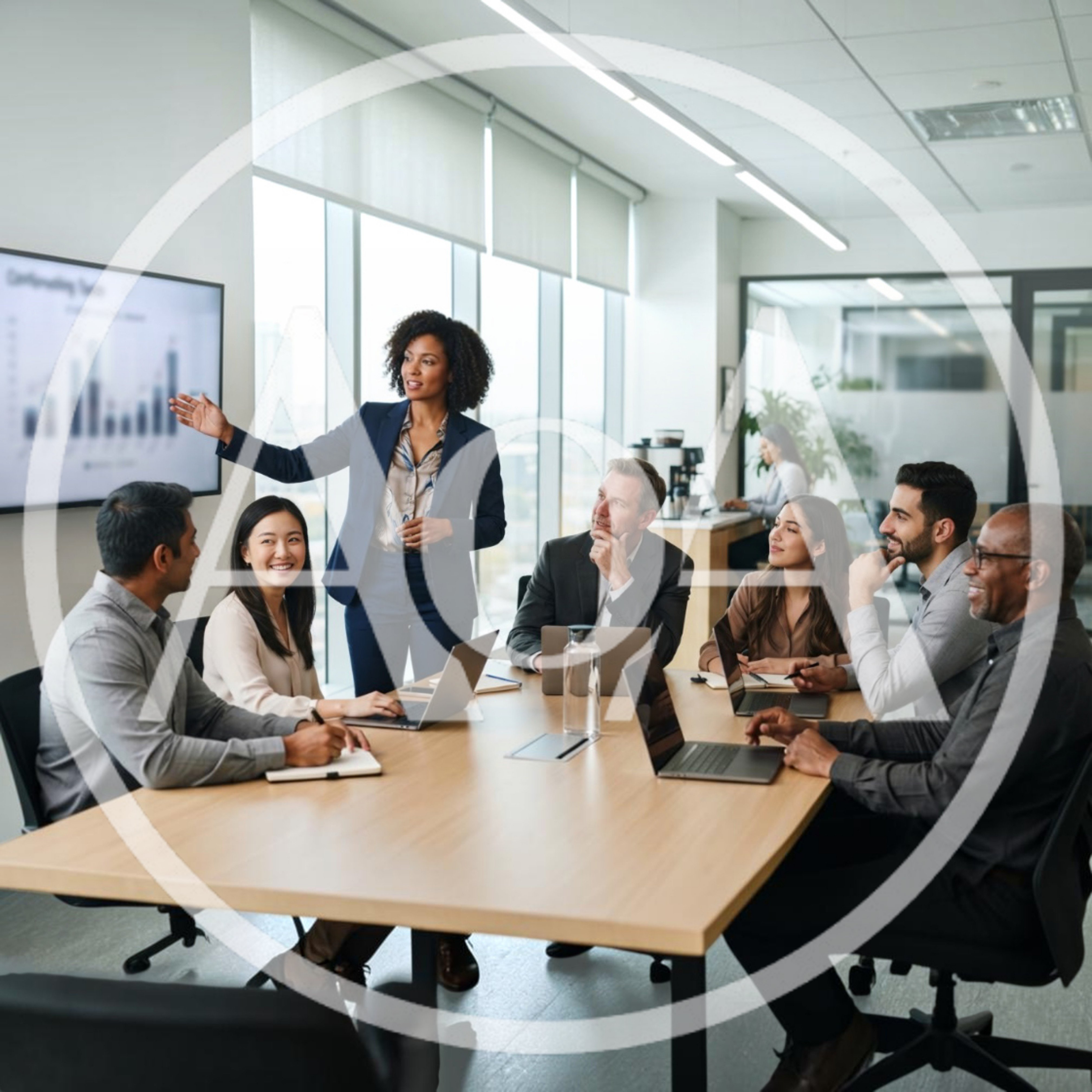 Diverse Business Team During A Professional Office Presentation