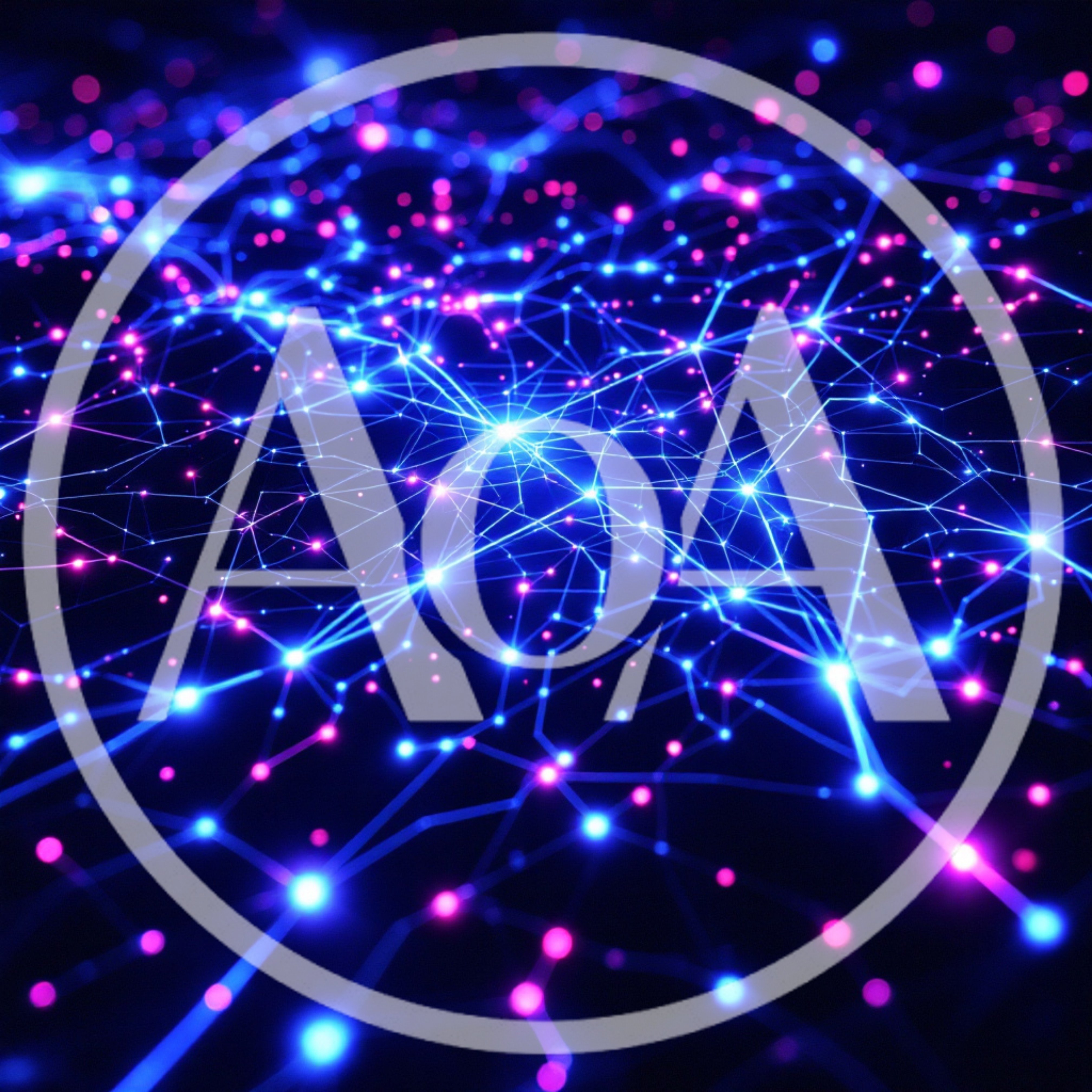 Abstract Digital Neural Network Connection Background
