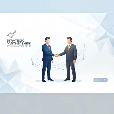 Businessmen Shaking Hands For Strategic Partnership Agreement