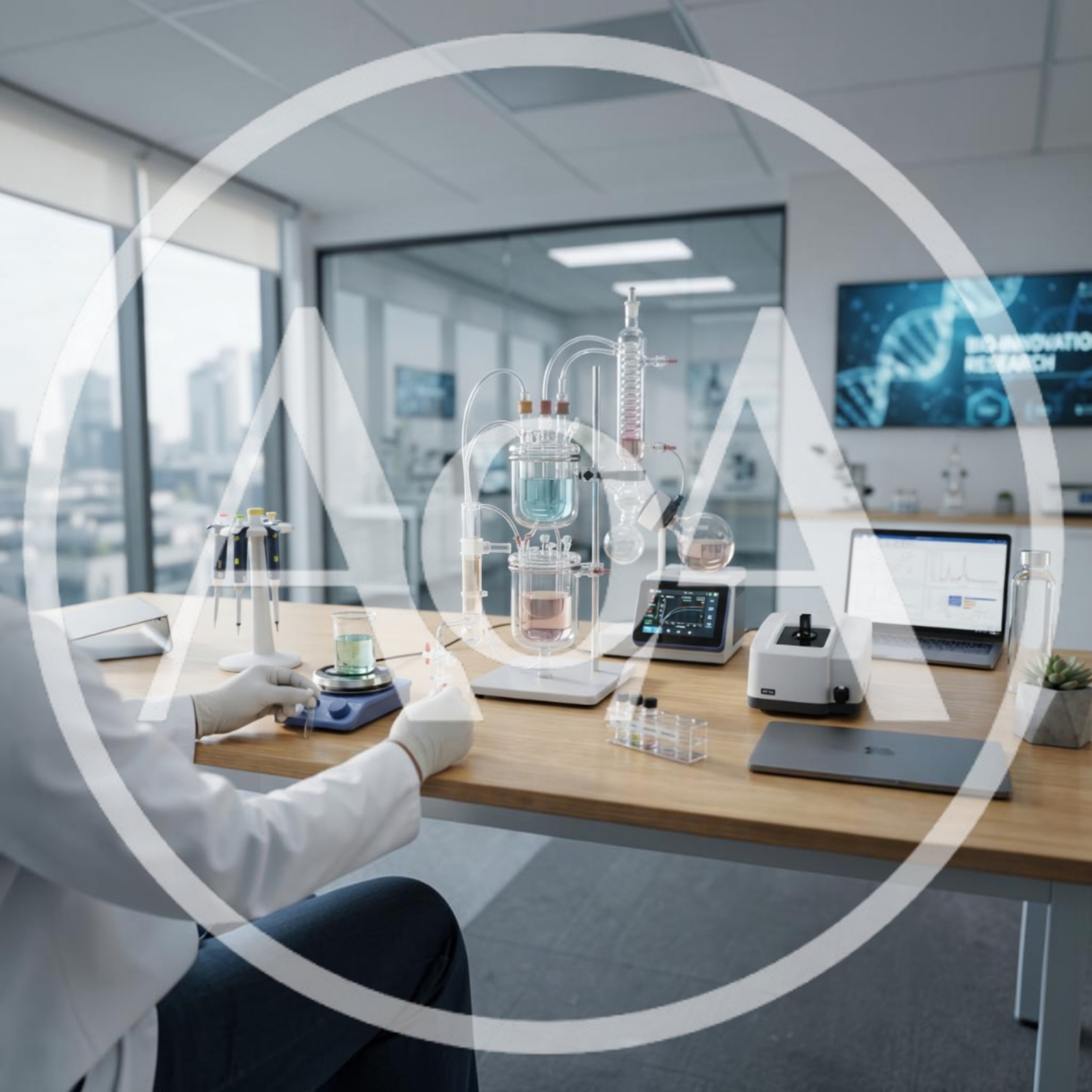 Scientist Conducting Chemical Research In Modern Laboratory
