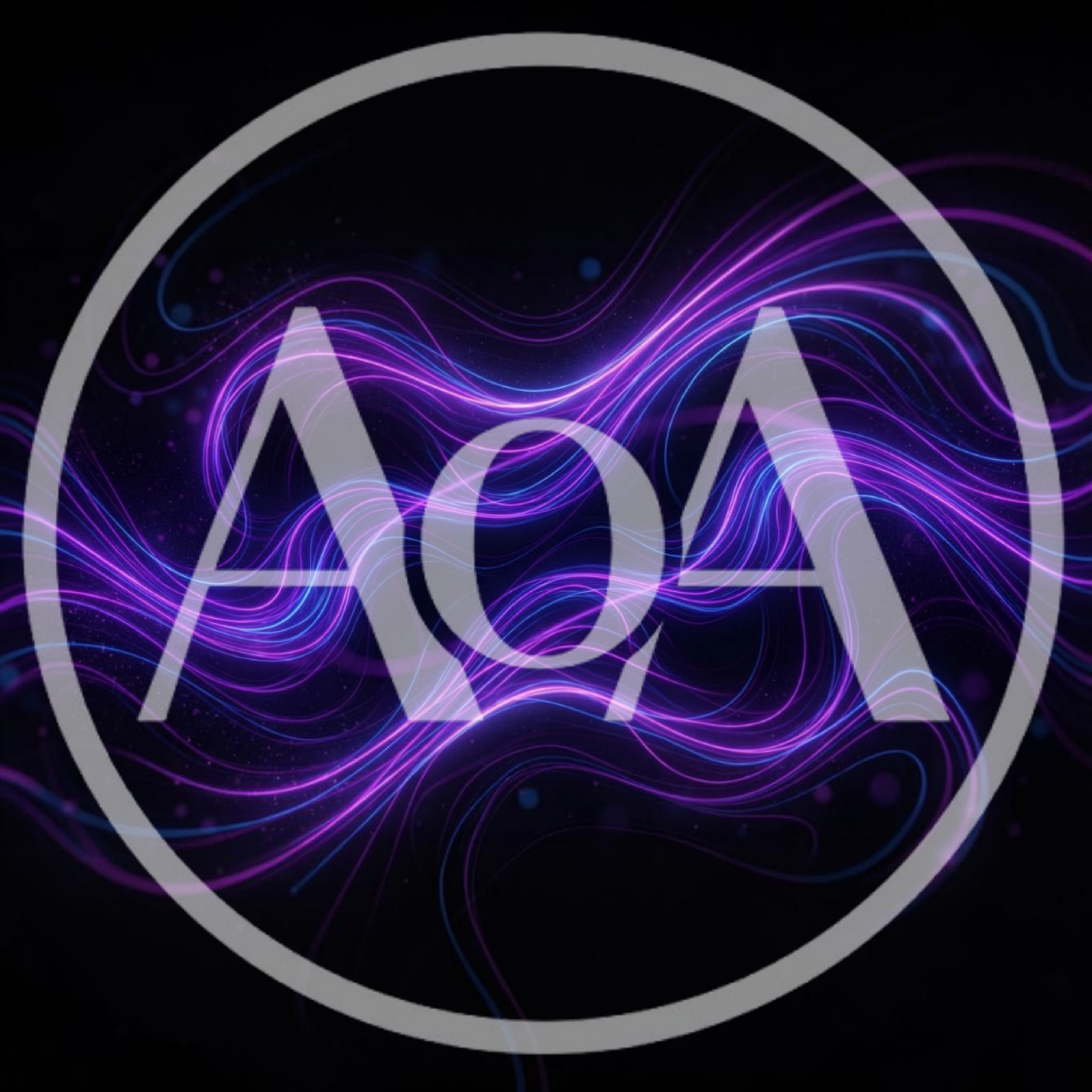 Abstract Glowing Purple And Blue Light Wave Background