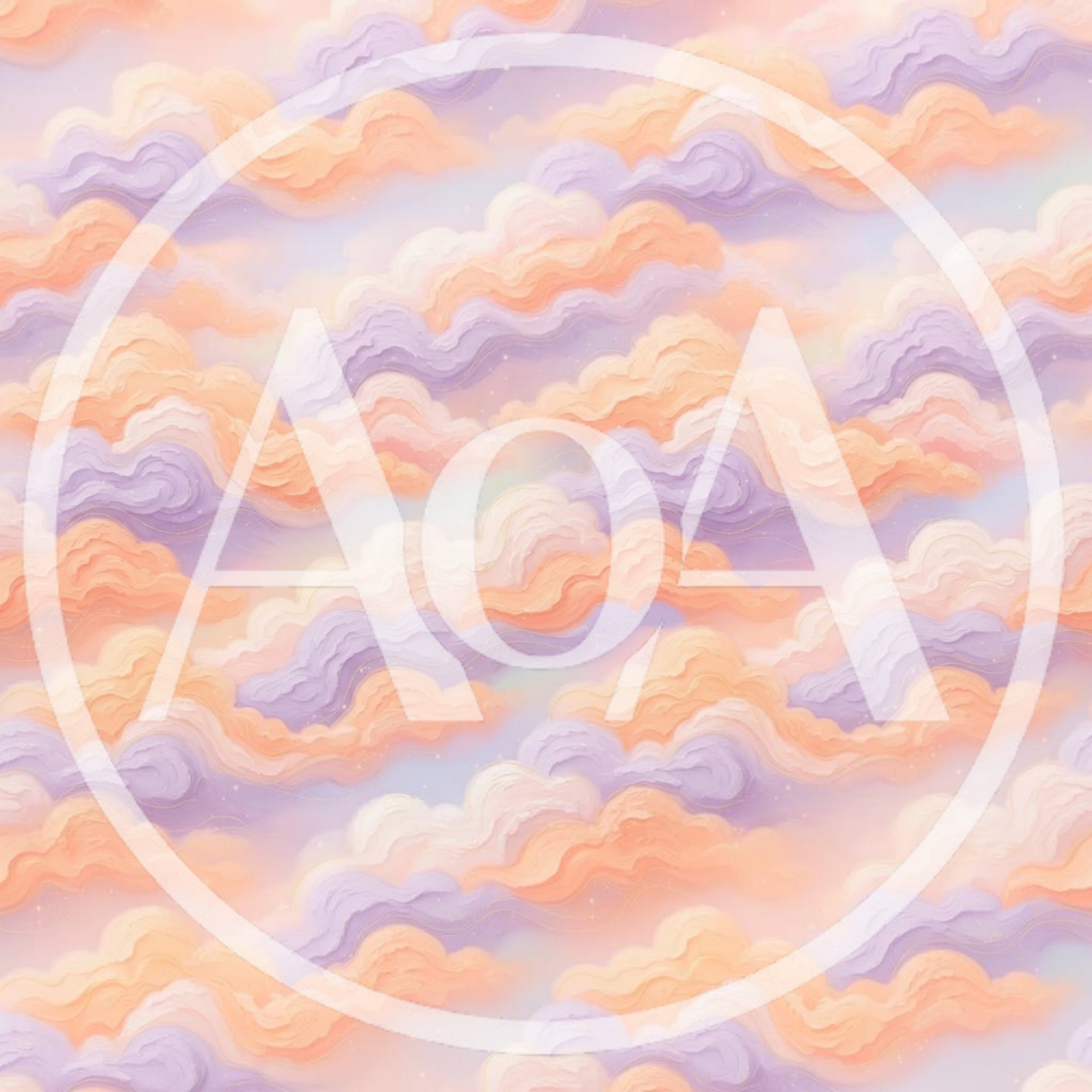 Seamless Pattern Of Pastel Clouds In Dreamy Sky