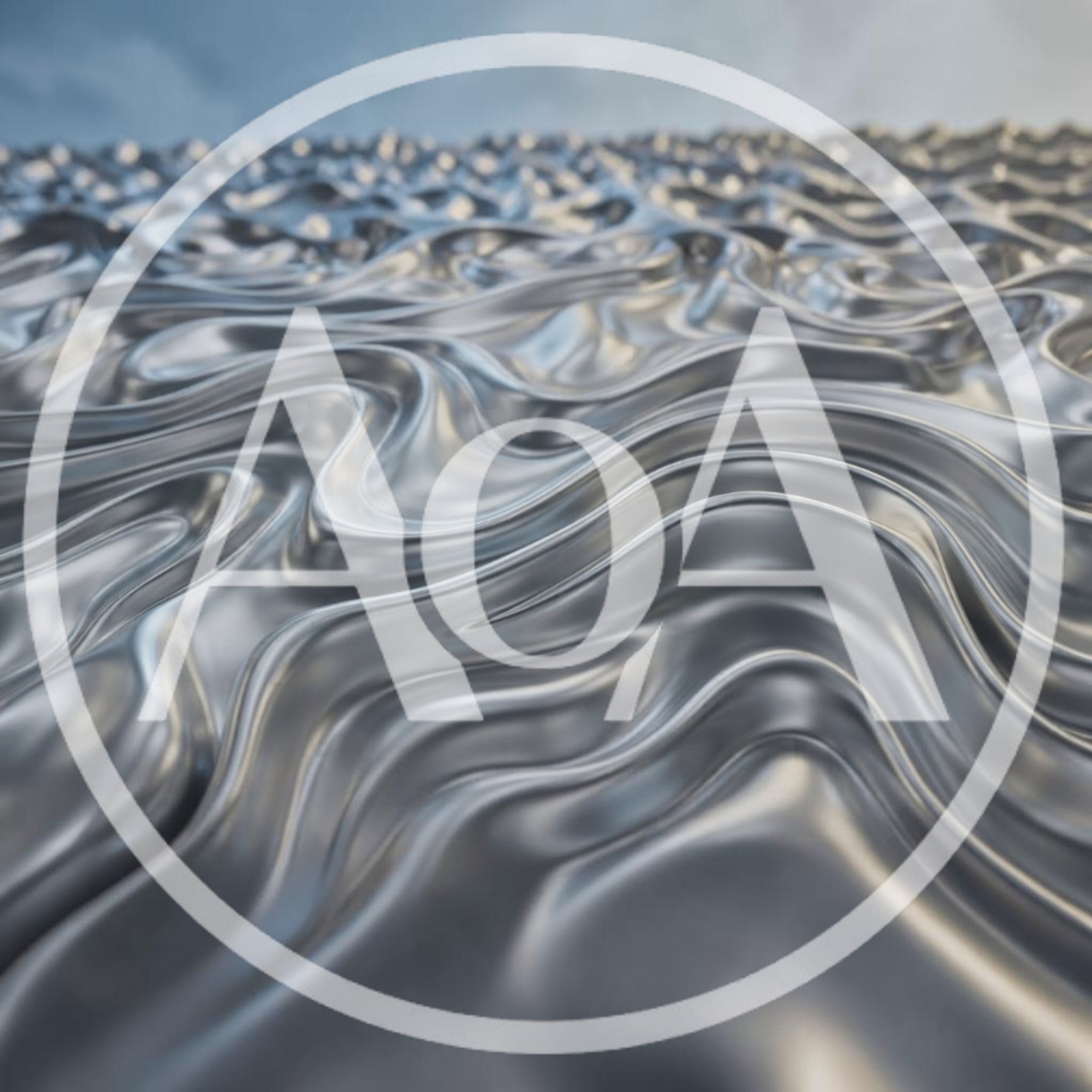 Abstract Liquid Silver Metal Wave Surface Background