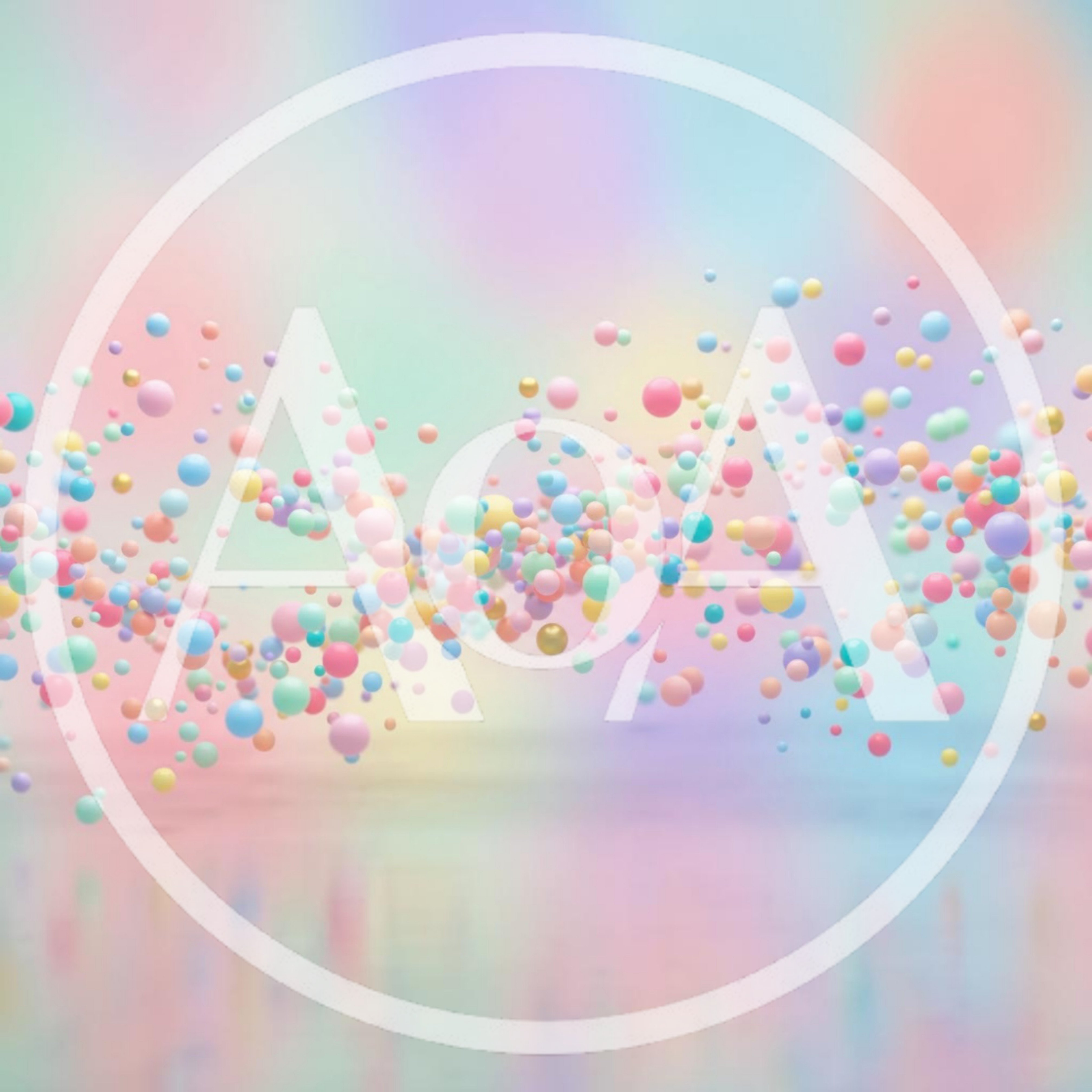 Abstract Pastel Spheres Floating In Soft Focus