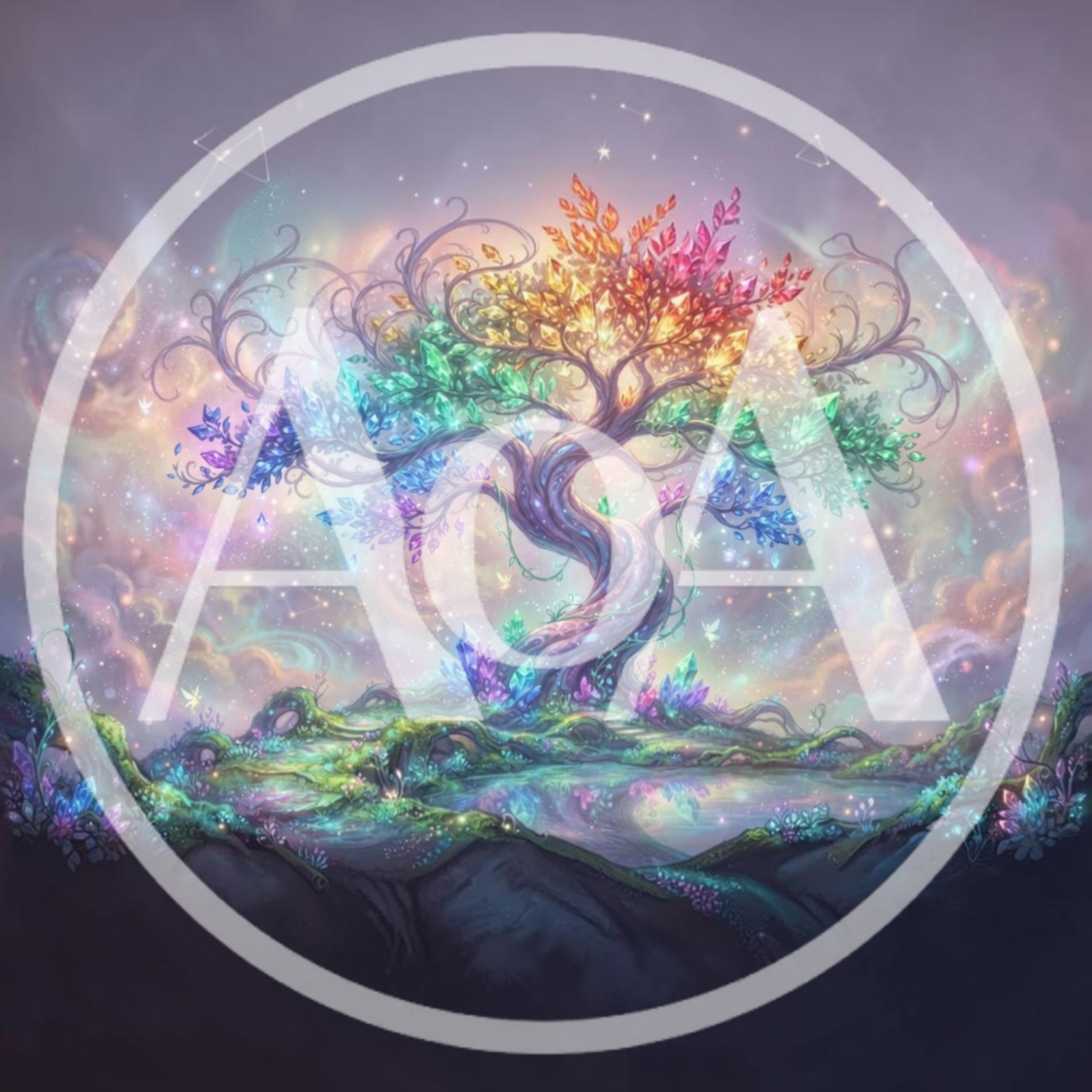 Fantasy Crystal Tree In A Magical Cosmic Landscape