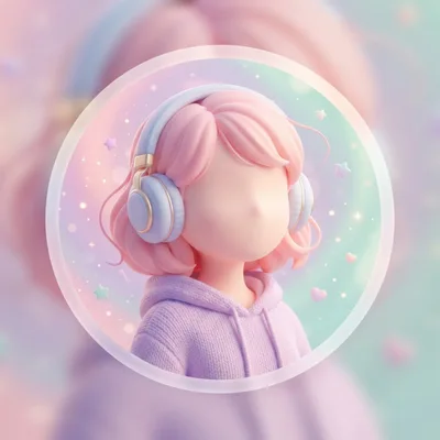 3D Render Of A Faceless Girl Wearing Headphones