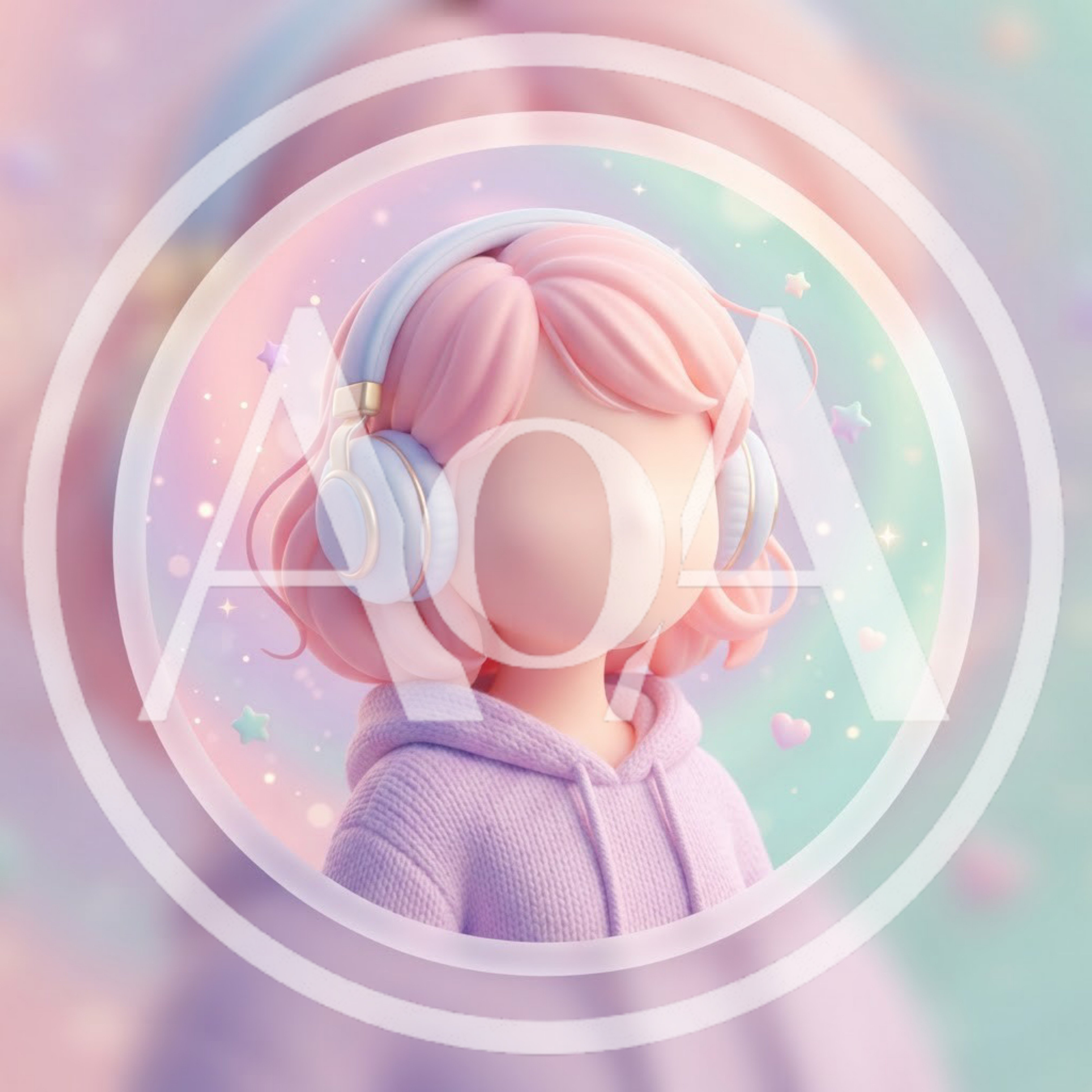 3D Render Of A Faceless Girl Wearing Headphones