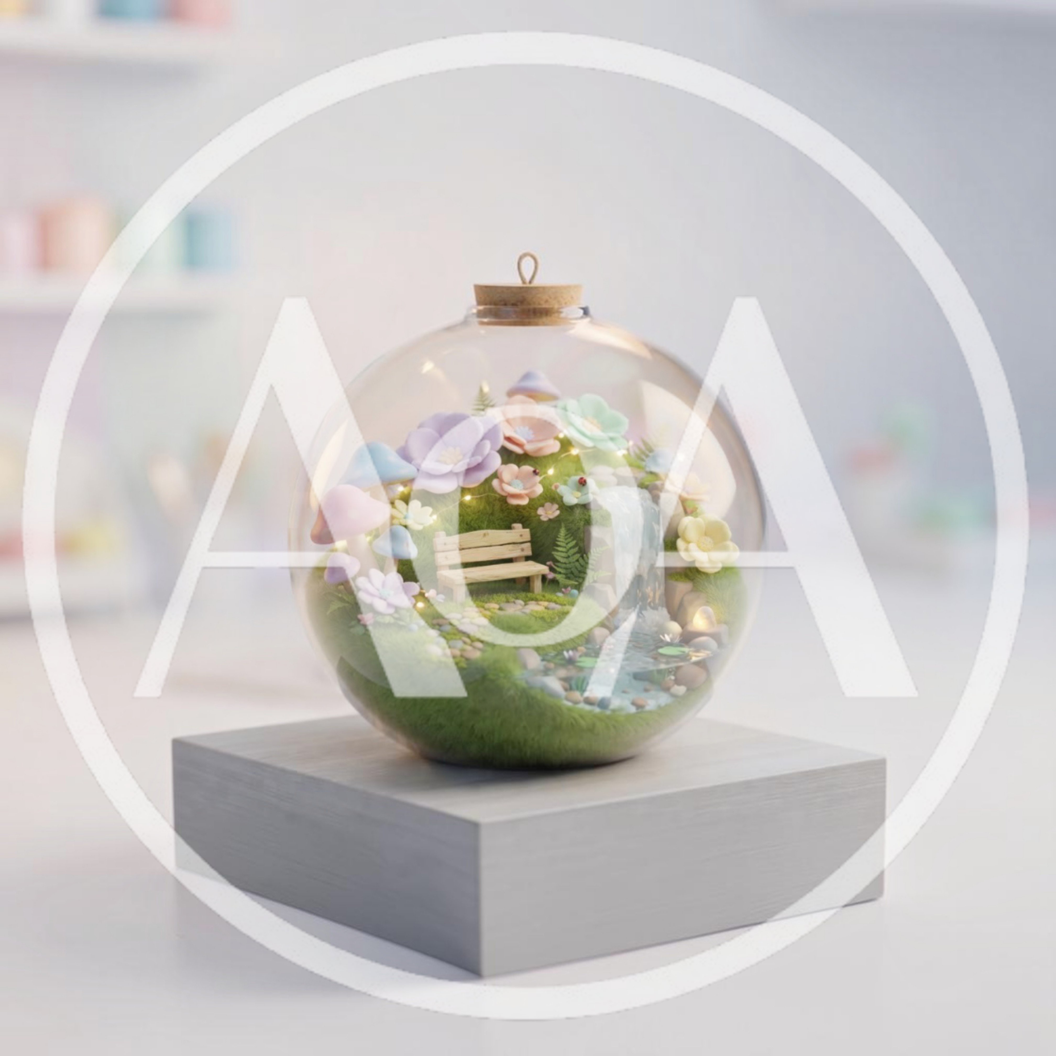 Miniature Fairy Garden Terrarium Inside A Glass Ornament