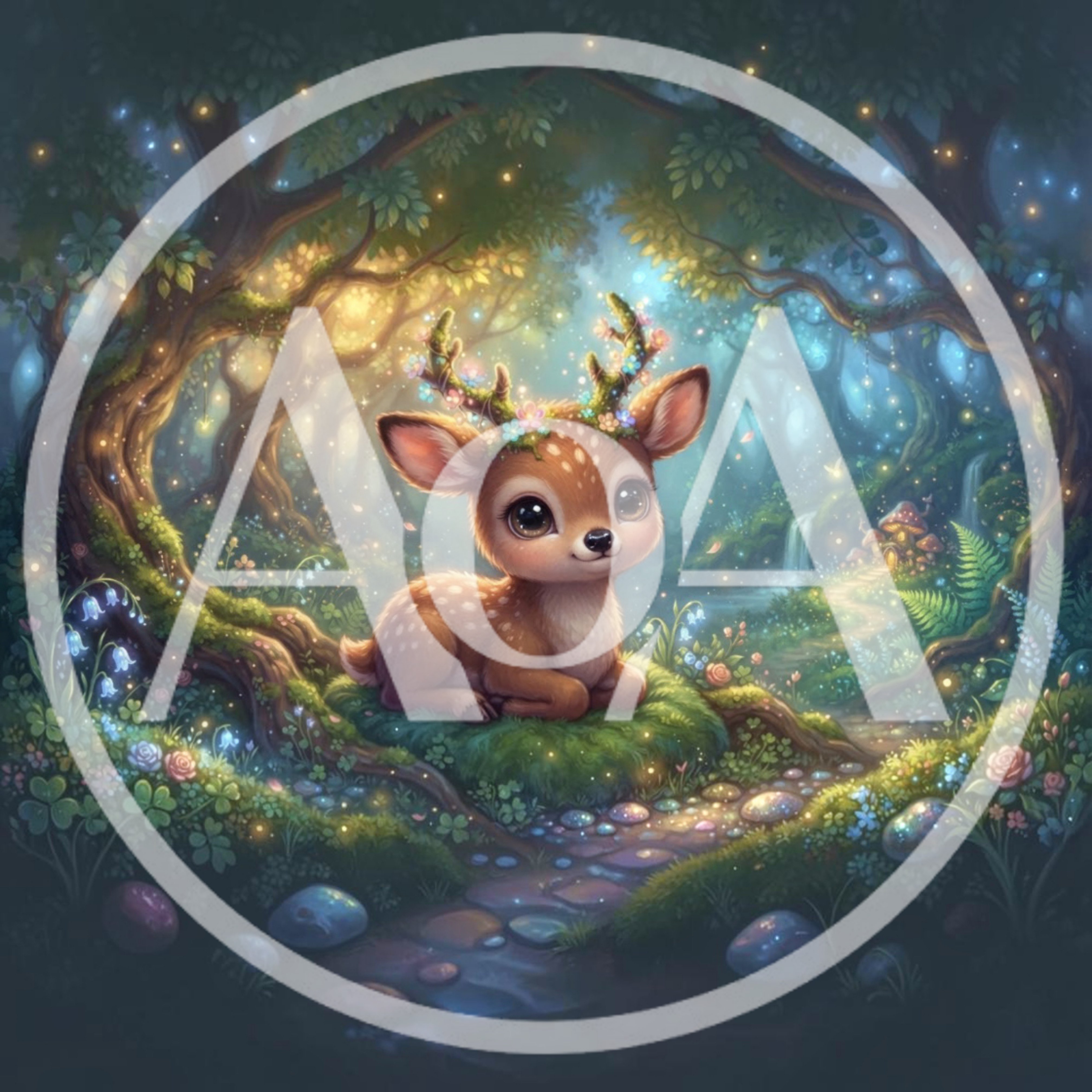 Cute Baby Deer In Enchanted Forest