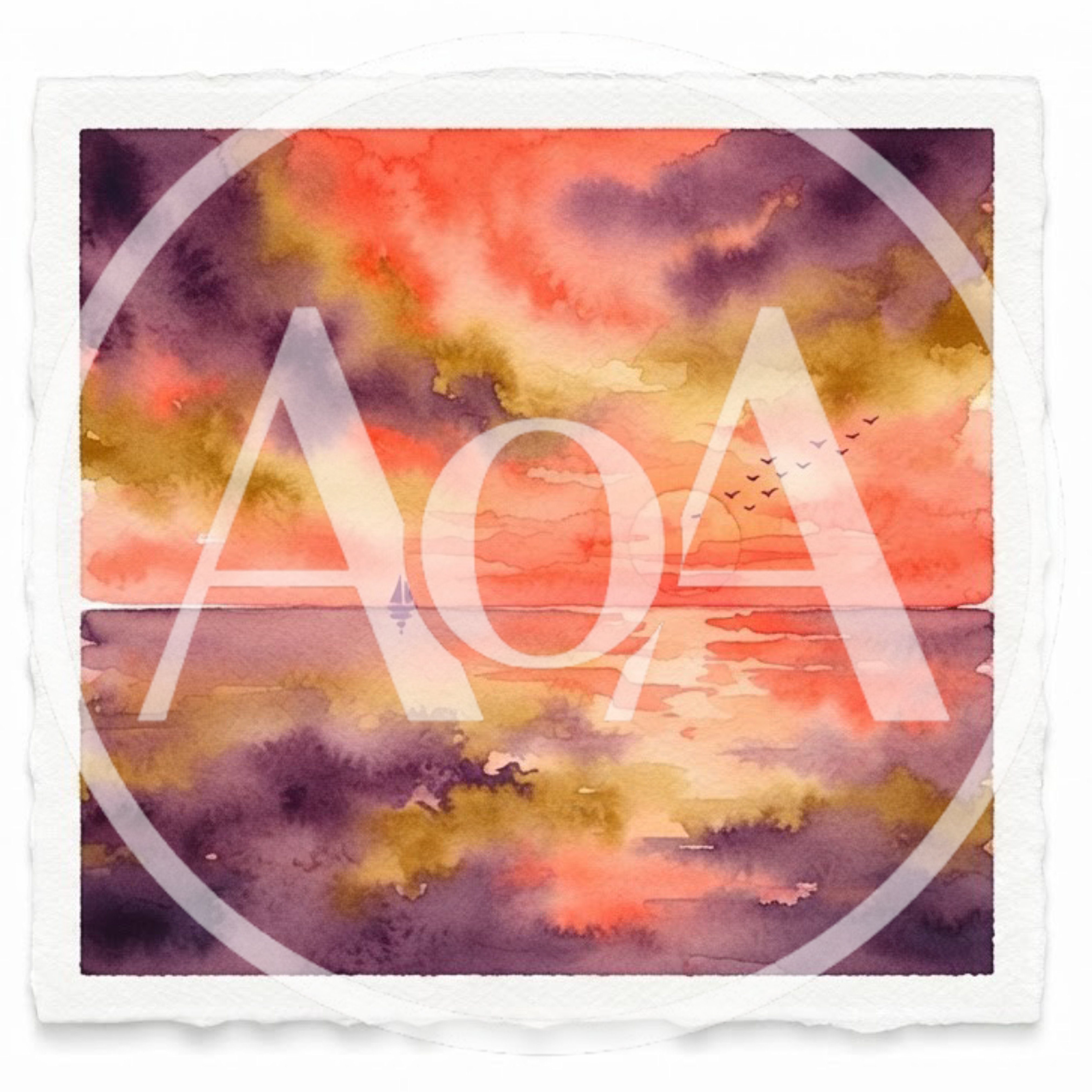 Watercolor Painting Of A Sailboat At Sunset