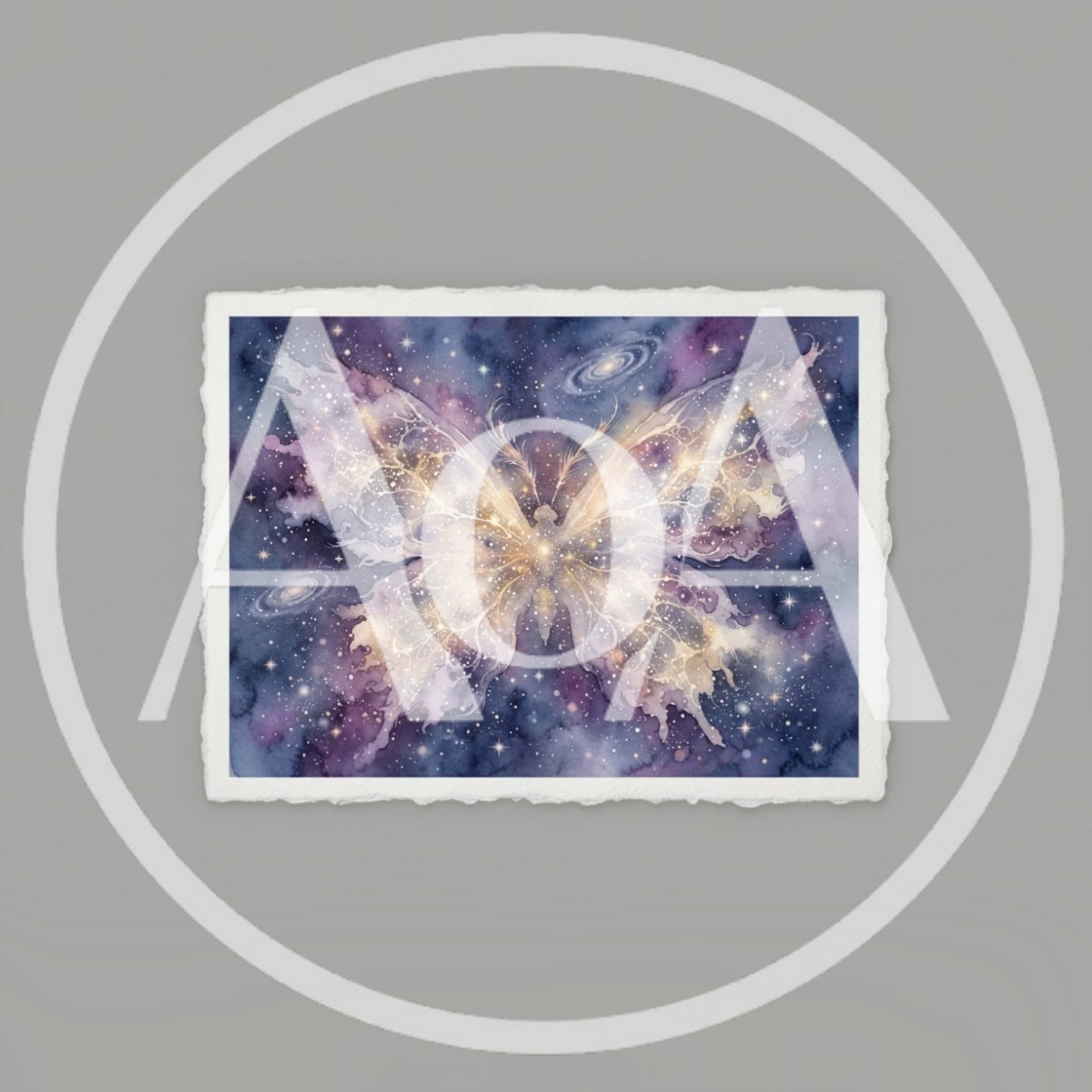 Cosmic Butterfly Illustration With Nebula And Galaxy Background