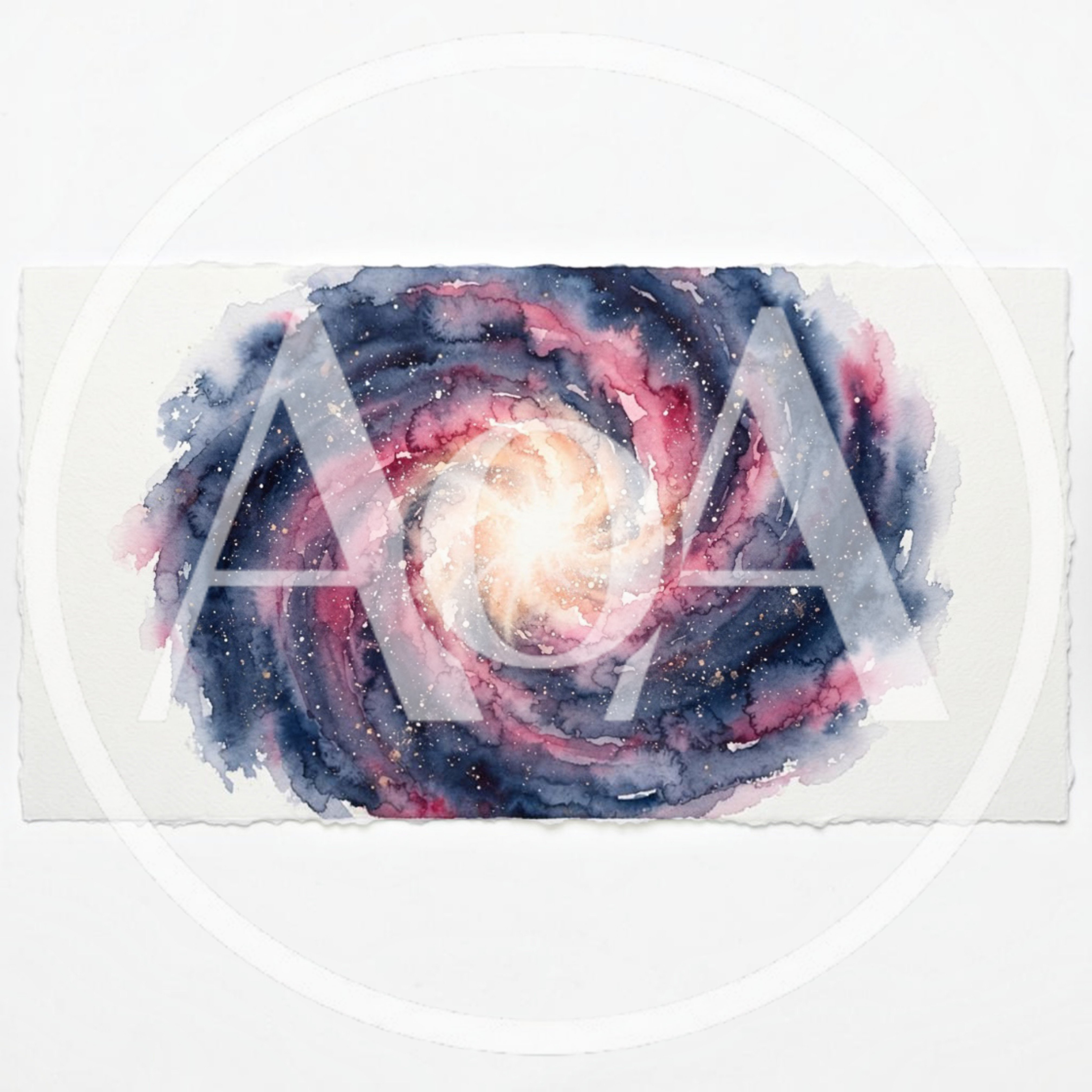 Watercolor Painting Of A Spiral Galaxy