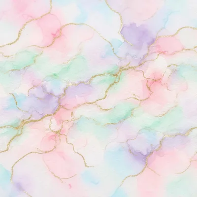 Pastel Watercolor Background With Gold Vein Texture