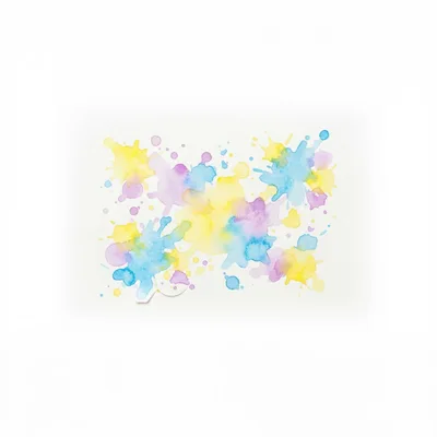 Abstract Watercolor Splatter Background With Pastel Colors