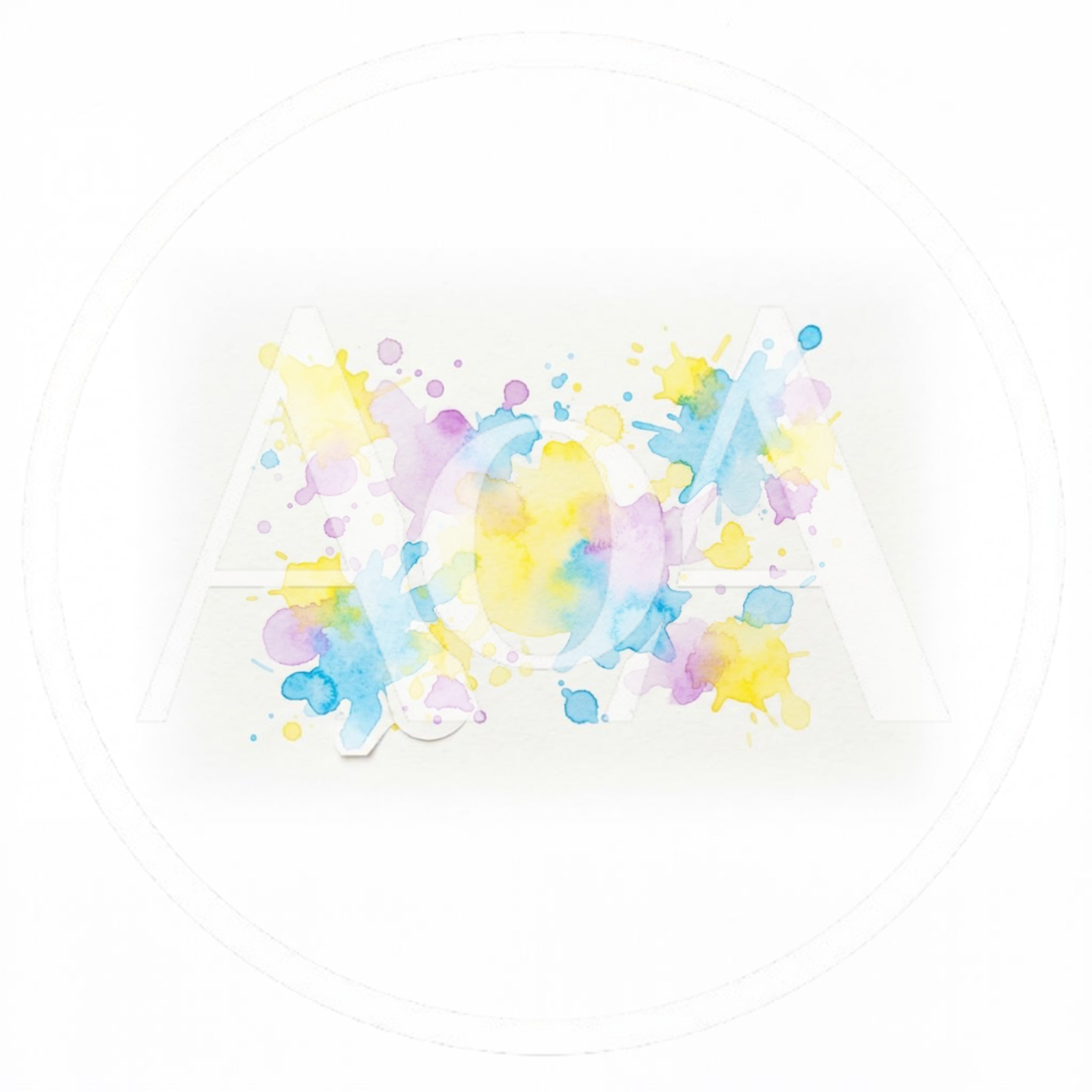 Abstract Watercolor Splatter Background With Pastel Colors