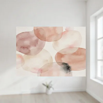 Abstract Watercolor Painting With Soft Earth Tones
