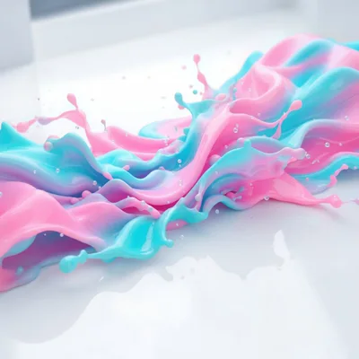 Abstract Pink And Blue Liquid Paint Splash