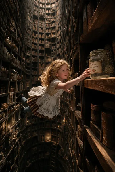 Alice in Wonderland, by Lewis Carroll, falling into the Rabbit Hole